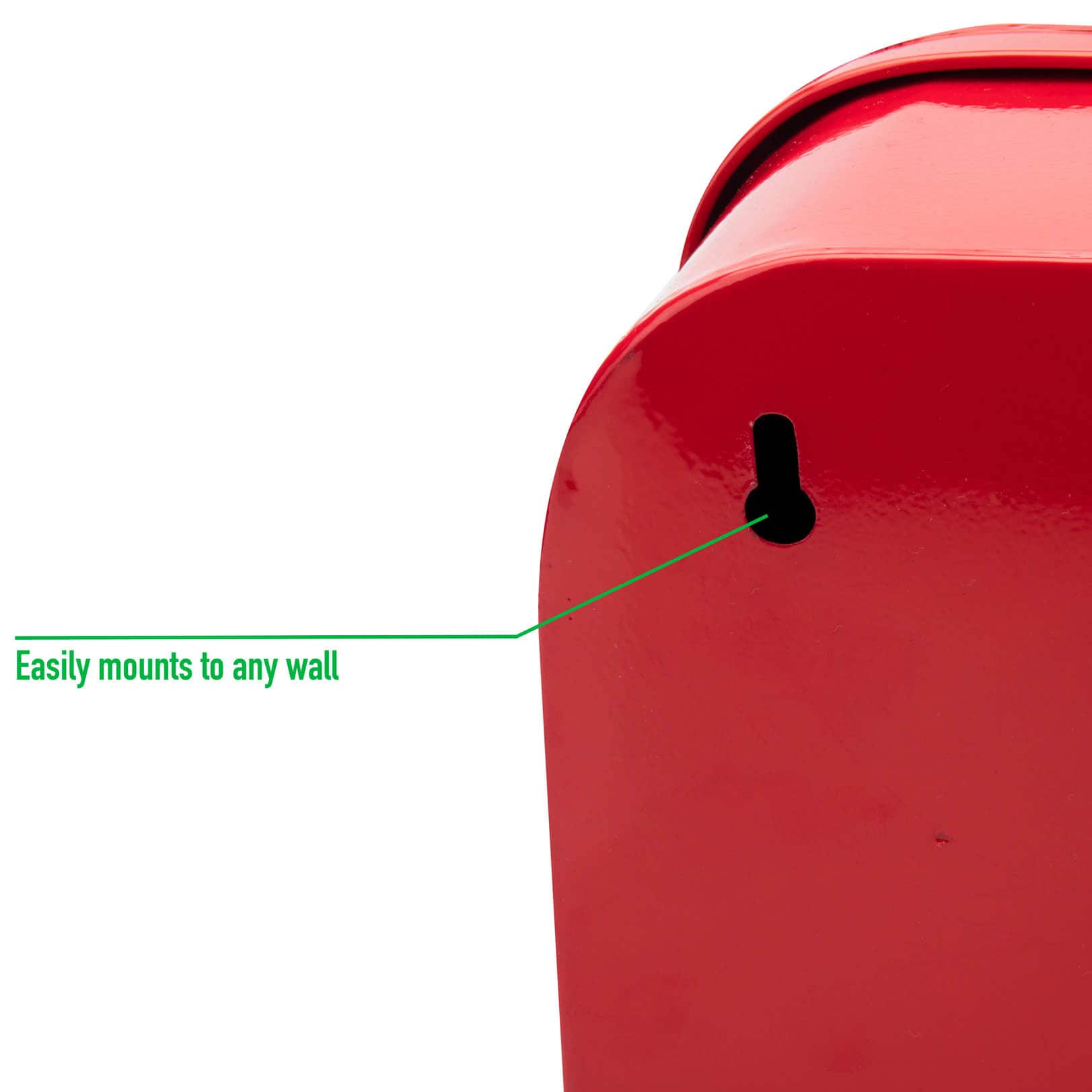 Mind Reader Galvanized First Aid Storage Box - Red