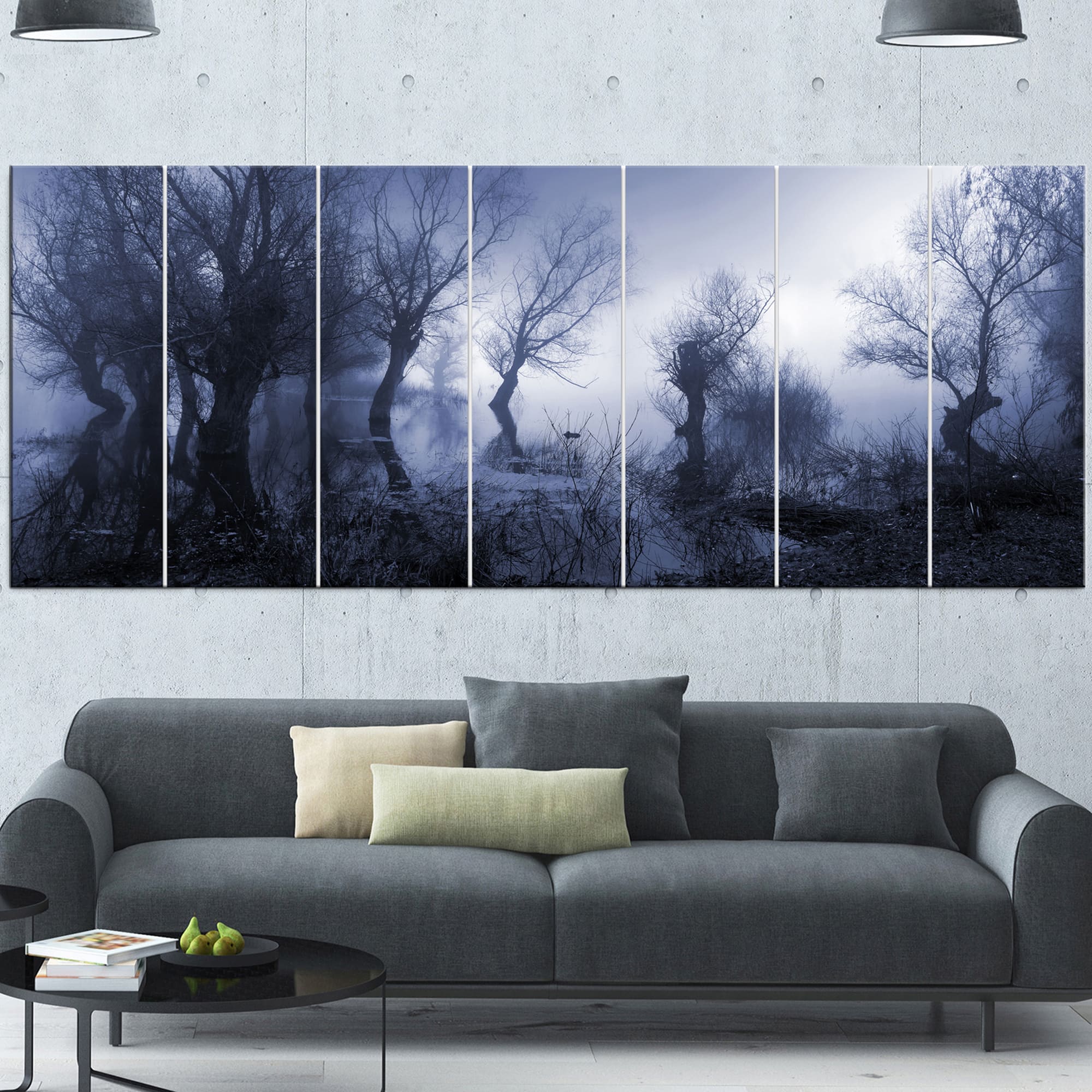 Designart - Creepy Landscape in Sepia Tones - Landscape Canvas Art Print