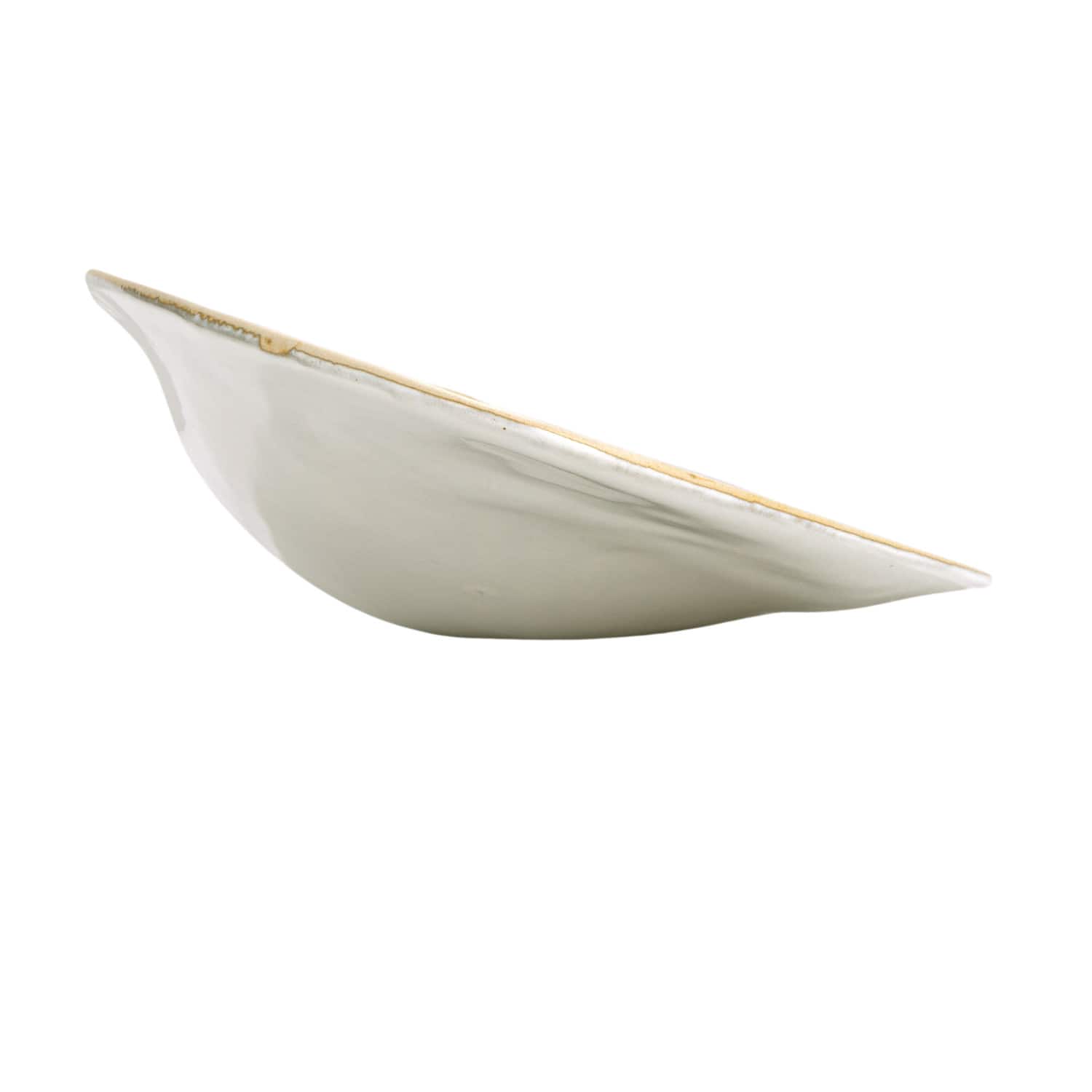 Hello Honey® 13" White Stoneware Shell Plates with Reactive Glaze, 6ct.