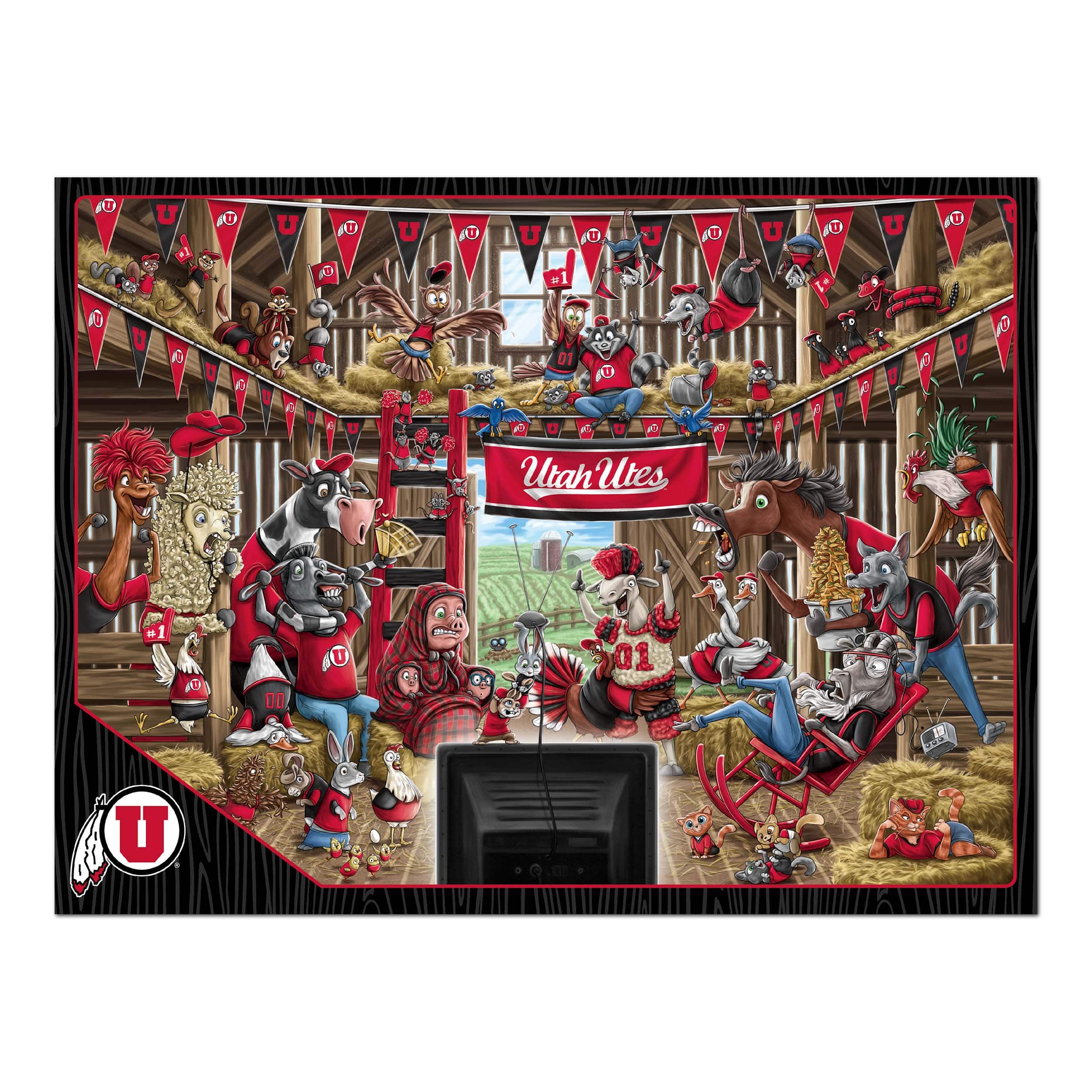 College Barnyard Fans 500 Piece Puzzle
