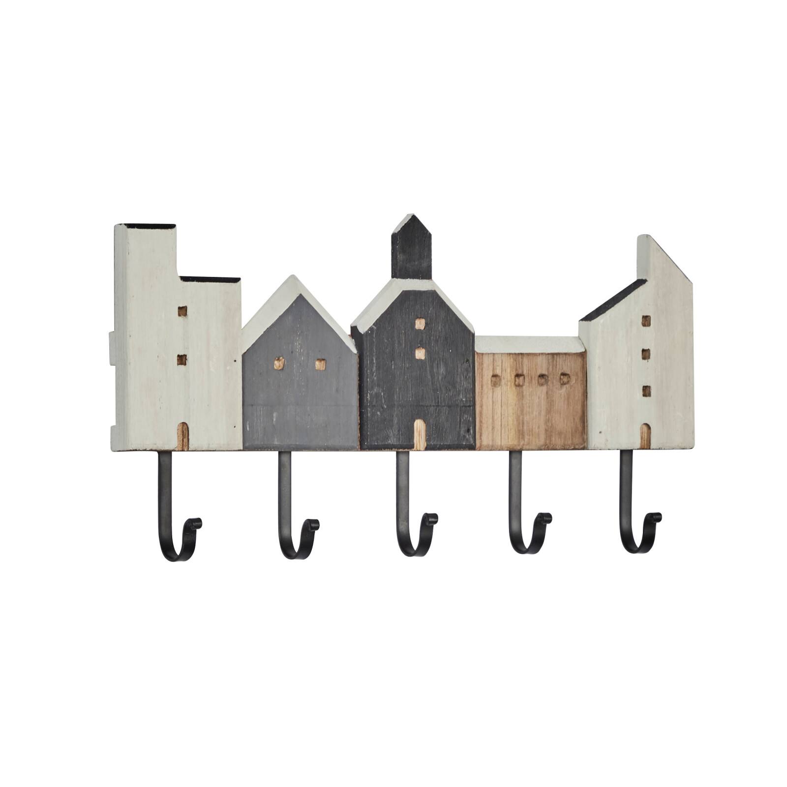 Multi Colored Wood Farmhouse Wall Hook, 10" x 20" x 2"