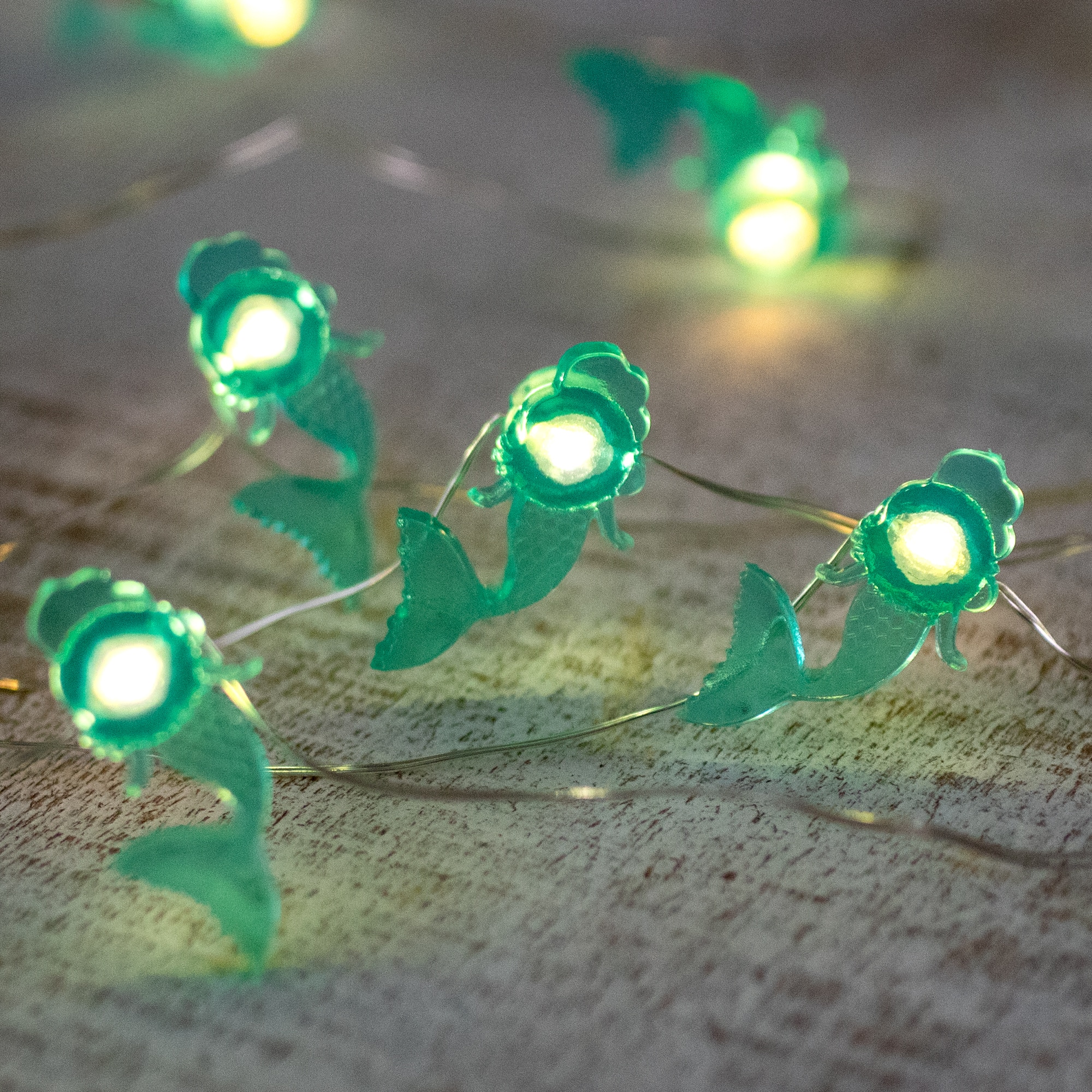 10ct. LED Teal Mermaid Fairy Lights Set