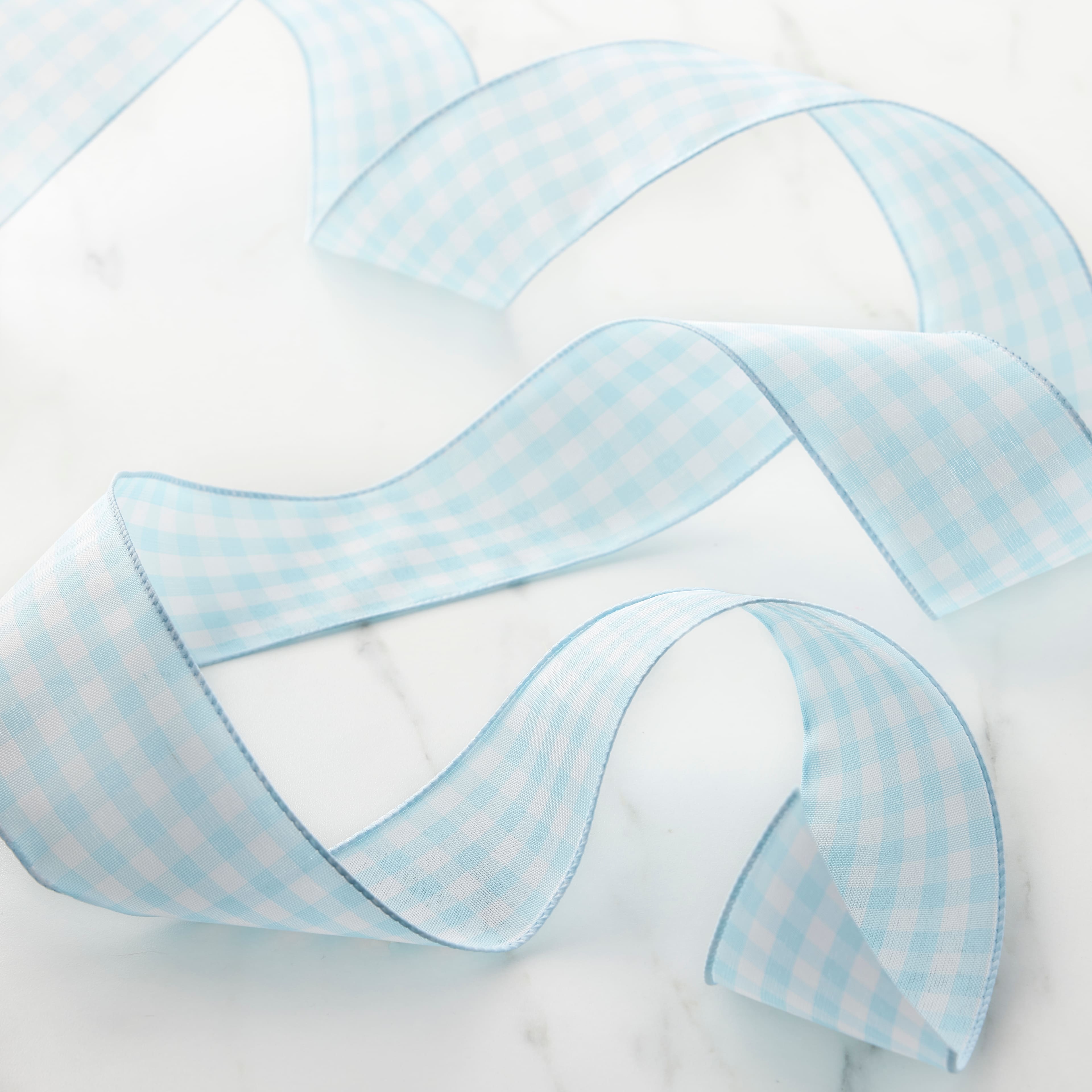 12 Pack: 2.5" x 8.3yd. Gingham Wired Ribbon by Celebrate It™
