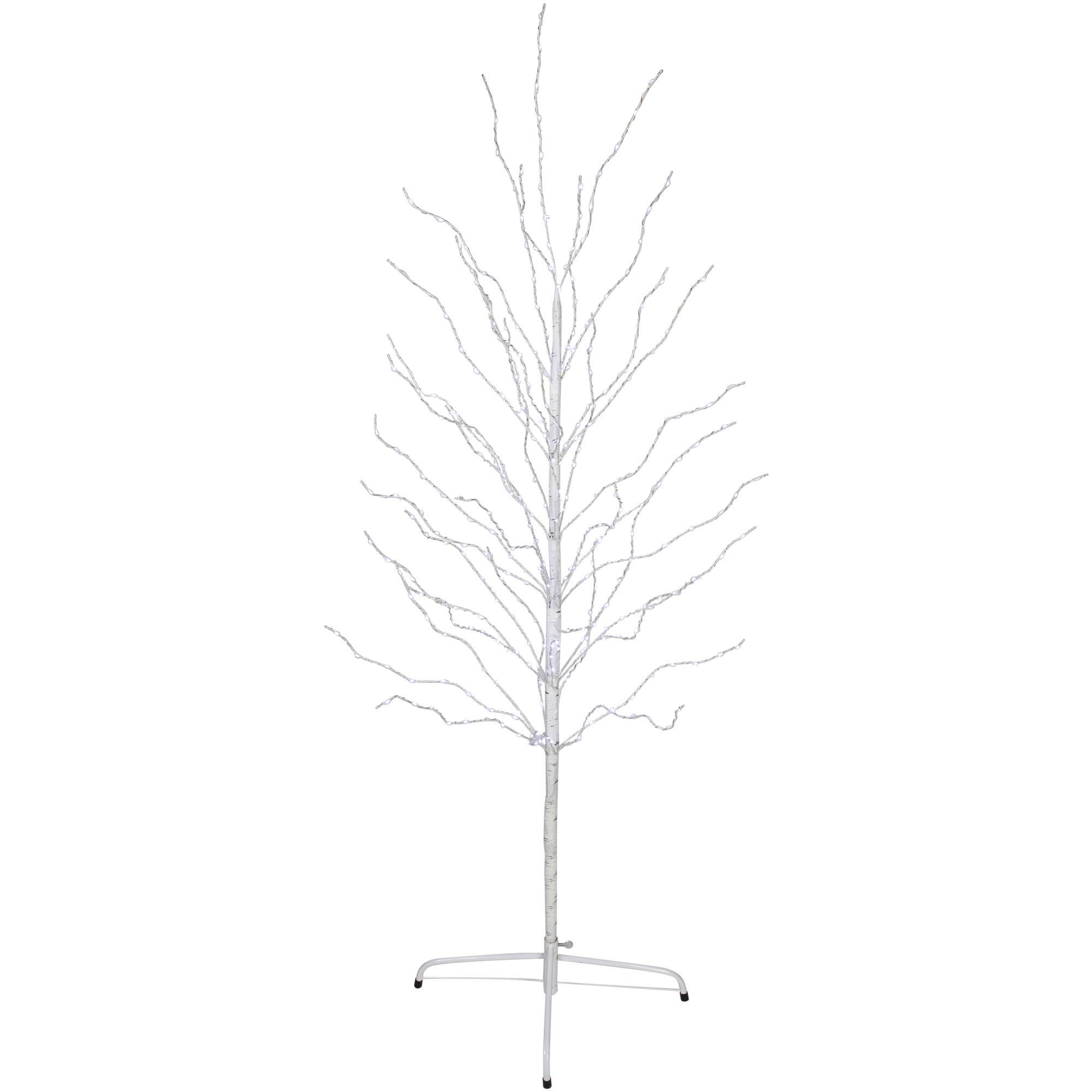 5ft. Pre-Lit White Birch Twig Artificial Christmas Tree, Cool White LED Lights