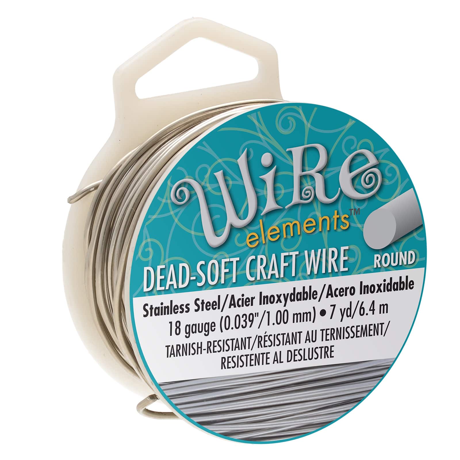 The Beadsmith® Wire Elements™ 18 Gauge Tarnish Resistant Round Soft Temper Wire, 7yd.