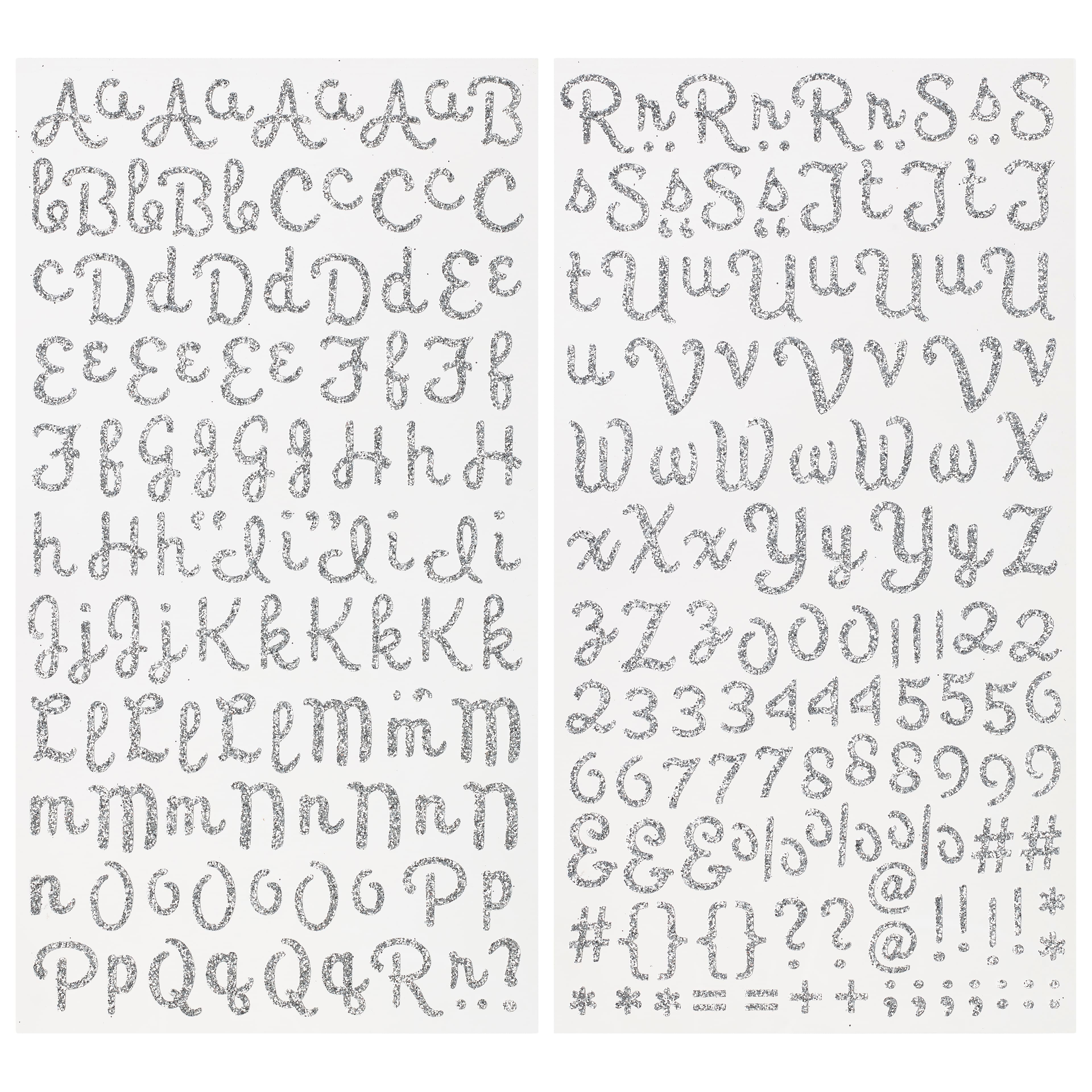 Recollections™ Glitter Alphabet Stickers, Script