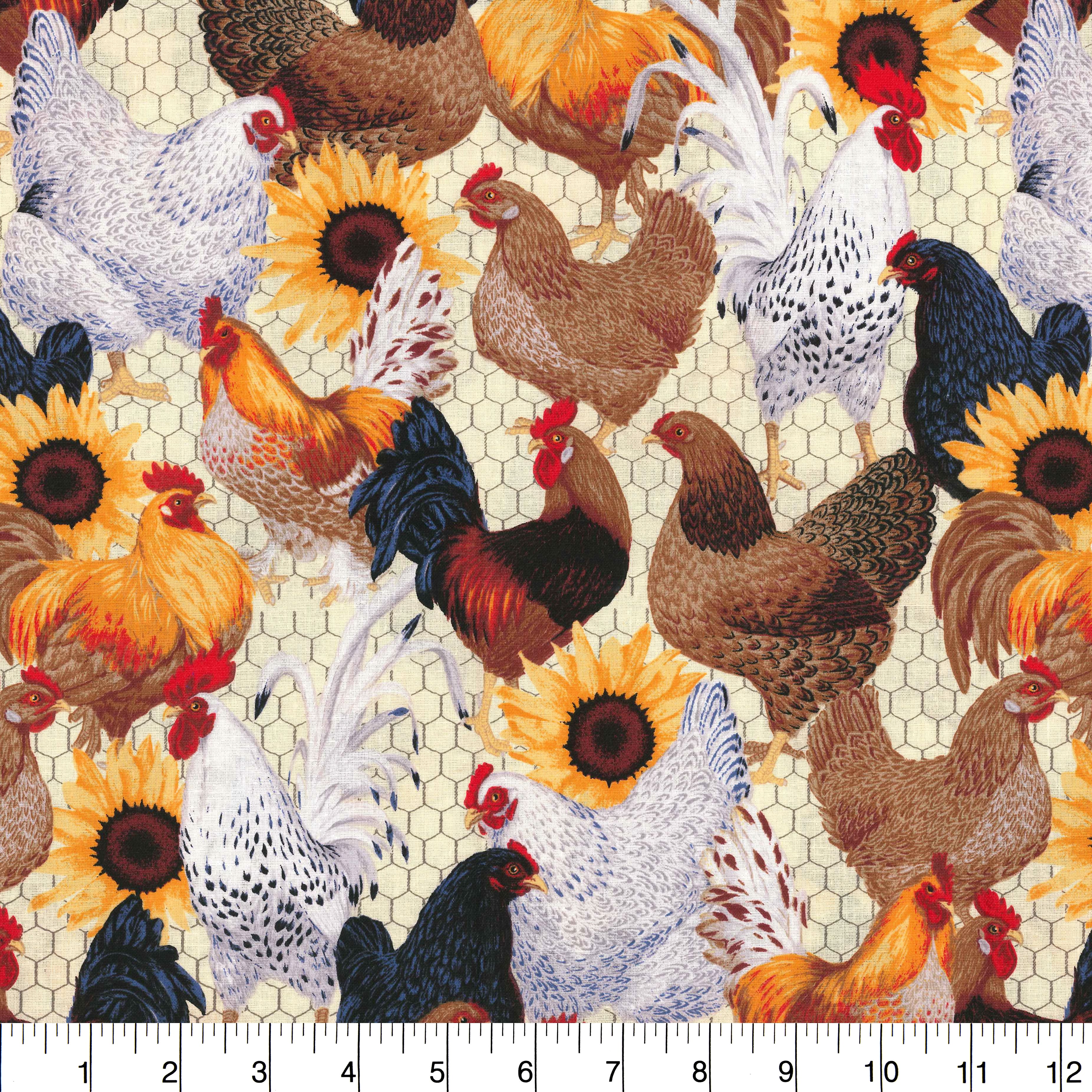 Fabric Traditions Chicken Toss Cotton Fabric