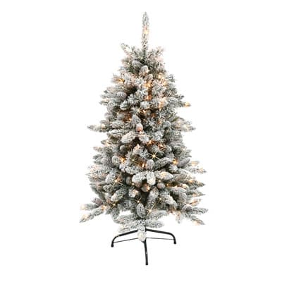 4.5ft. Pre-Lit Bennington Fir Artificial Christmas Tree, Clear Lights ...