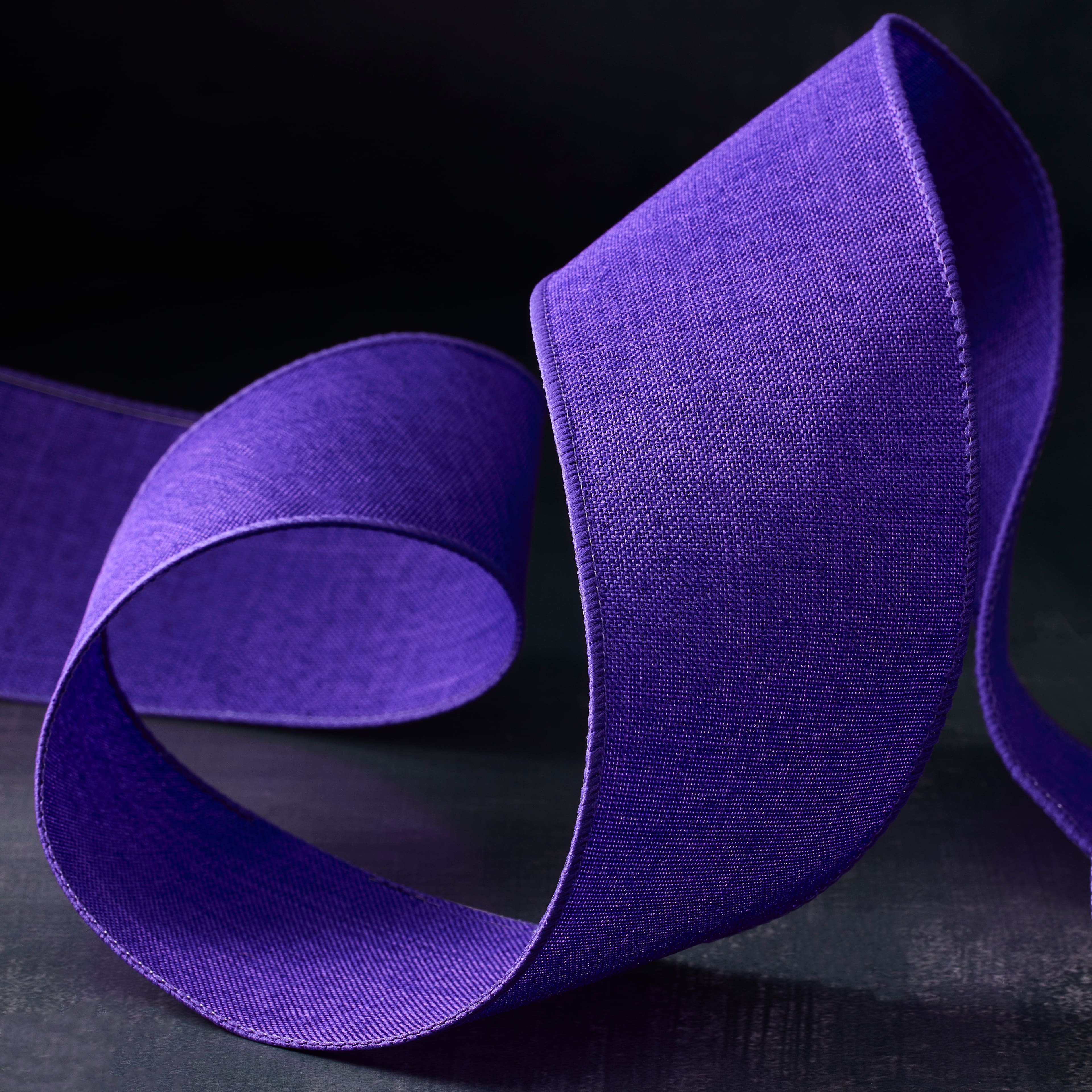 Jam Paper 2.5 Glitter Lame Wired Ribbon in Purple | 2.5 x 25yd | Michaels