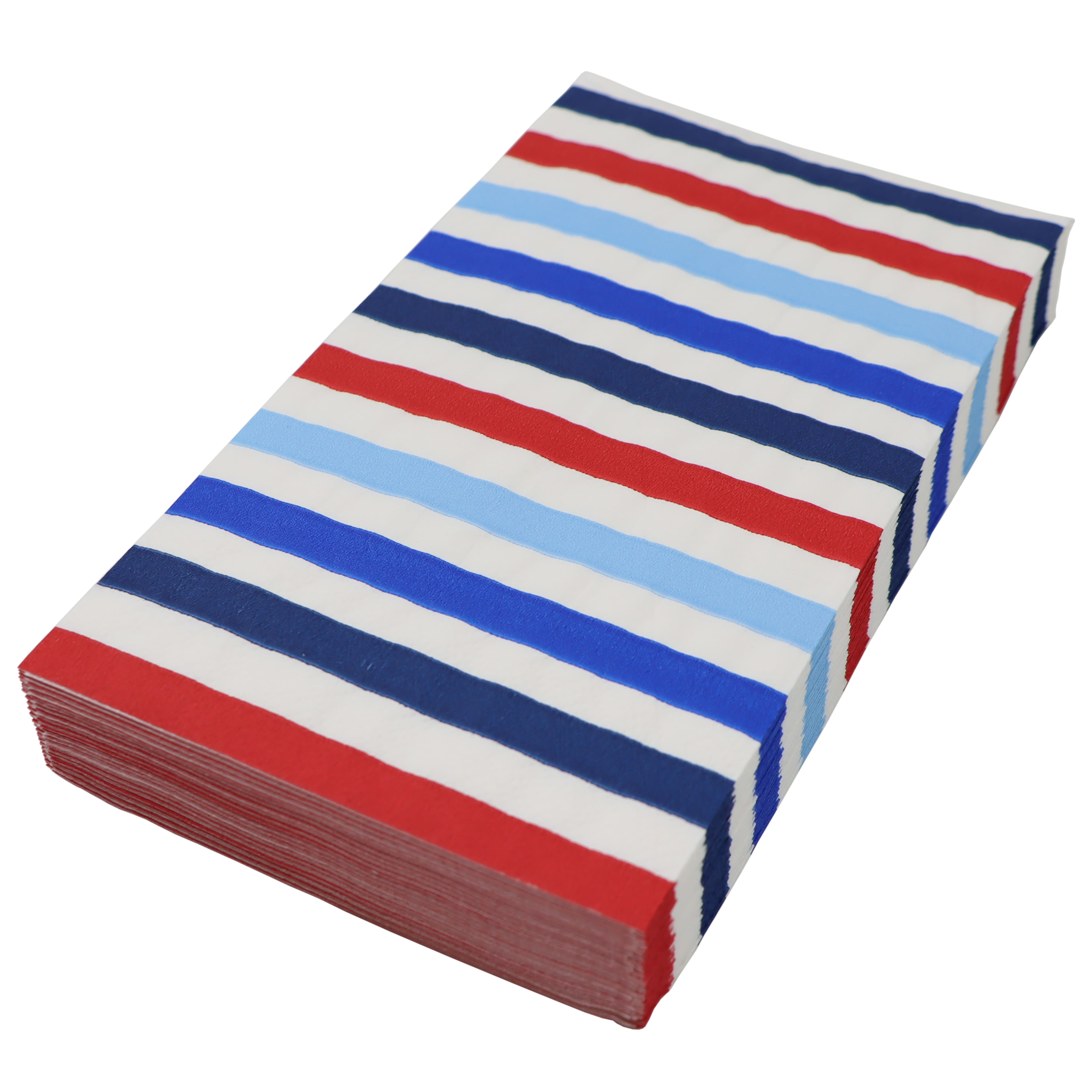Red, White &#x26; Blue Stripes Guest Napkins, 20ct. by Celebrate It&#x2122;