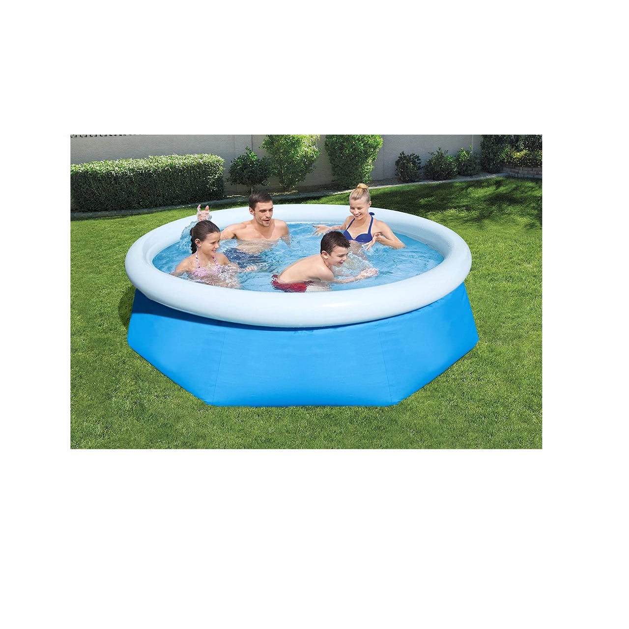 Pool Central&#xAE; 10ft. Round Inflatable Easy Set Kids Swimming Pool with Filter Pump