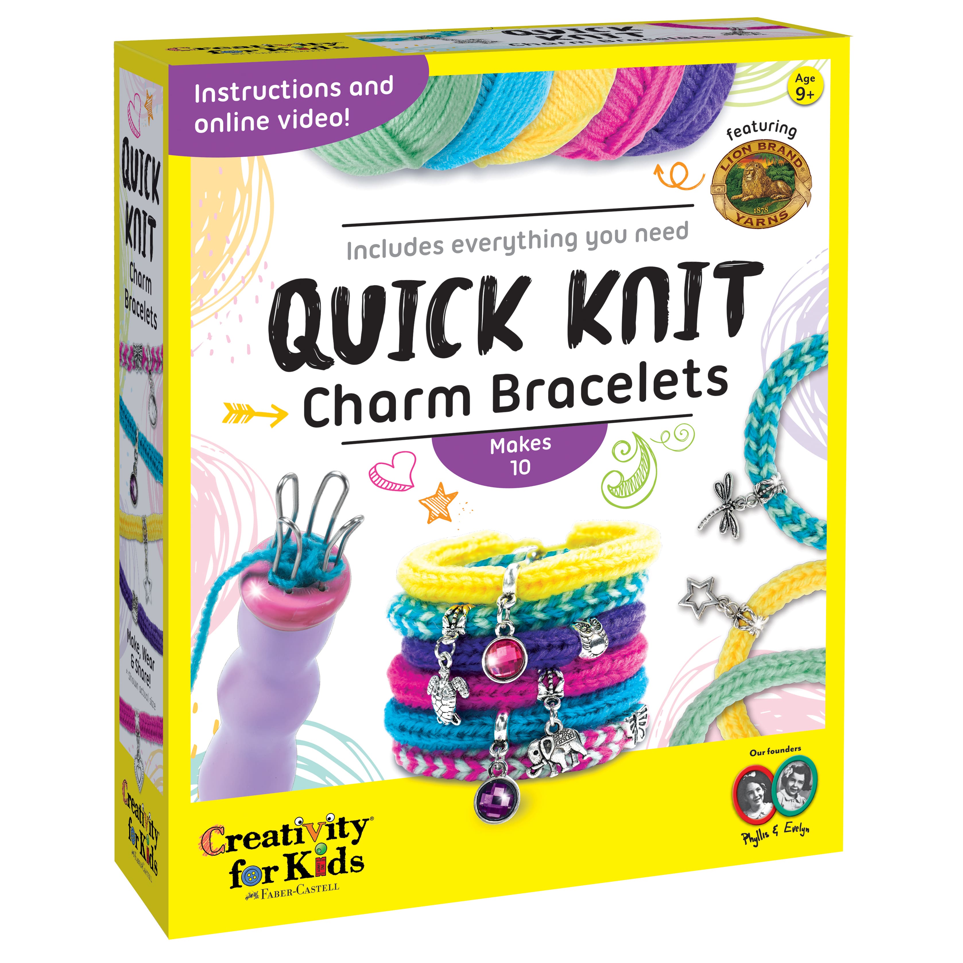 Creativity for Kids Quick Knit Charm Bracelets Kit
