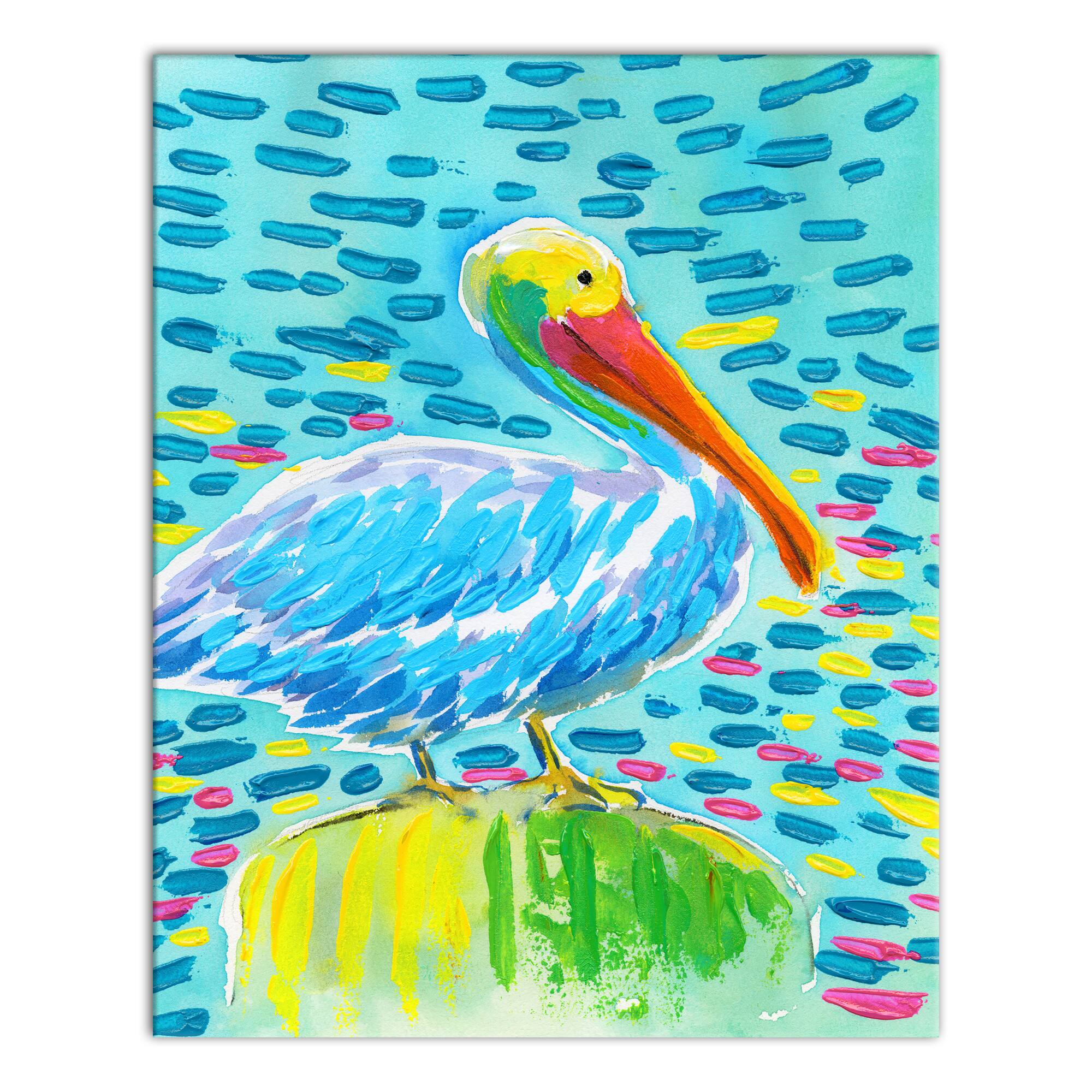 Bright Pelican 16" x 20" Canvas Wall Art
