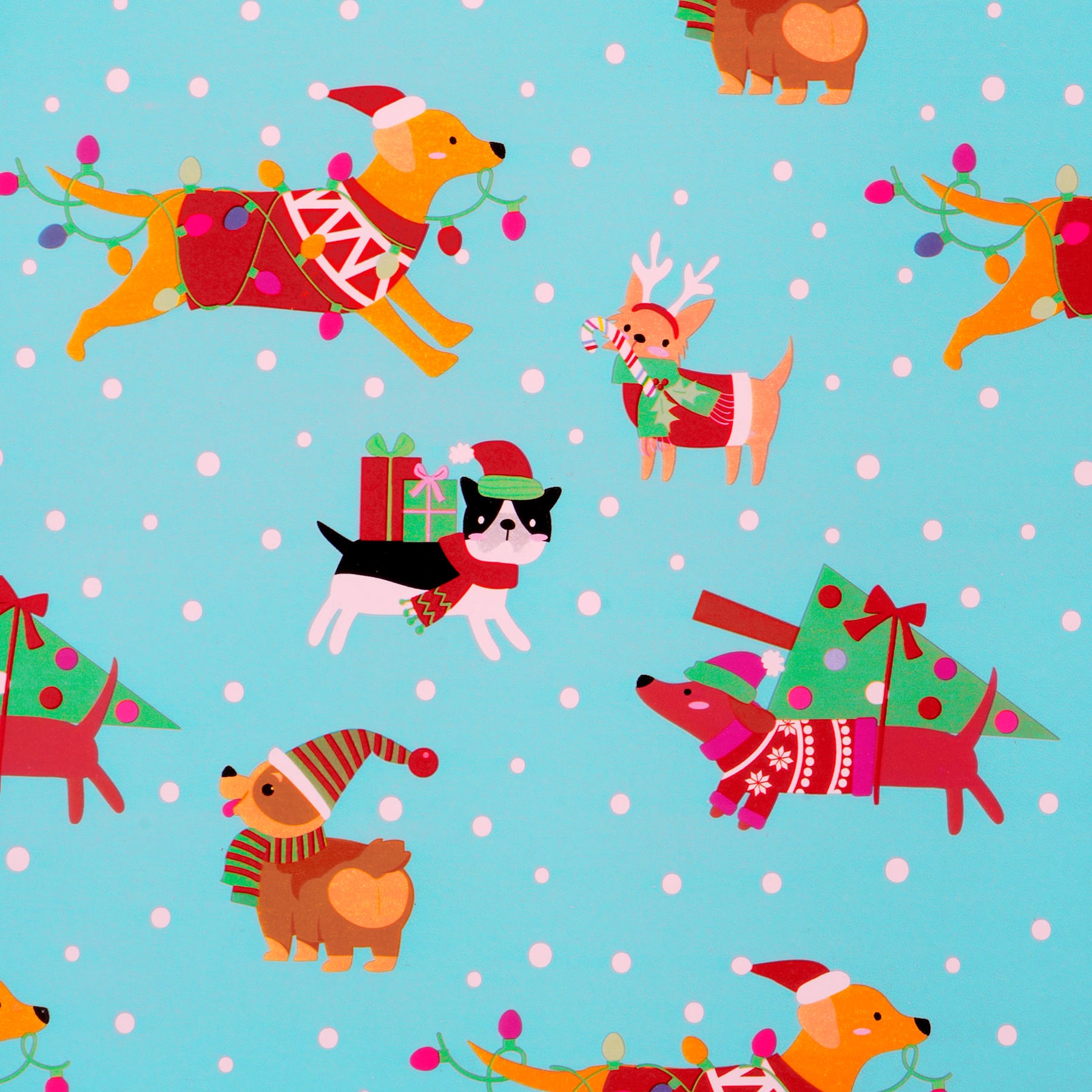 Christmas Dogs Gift Wrap by Celebrate It&#x2122;