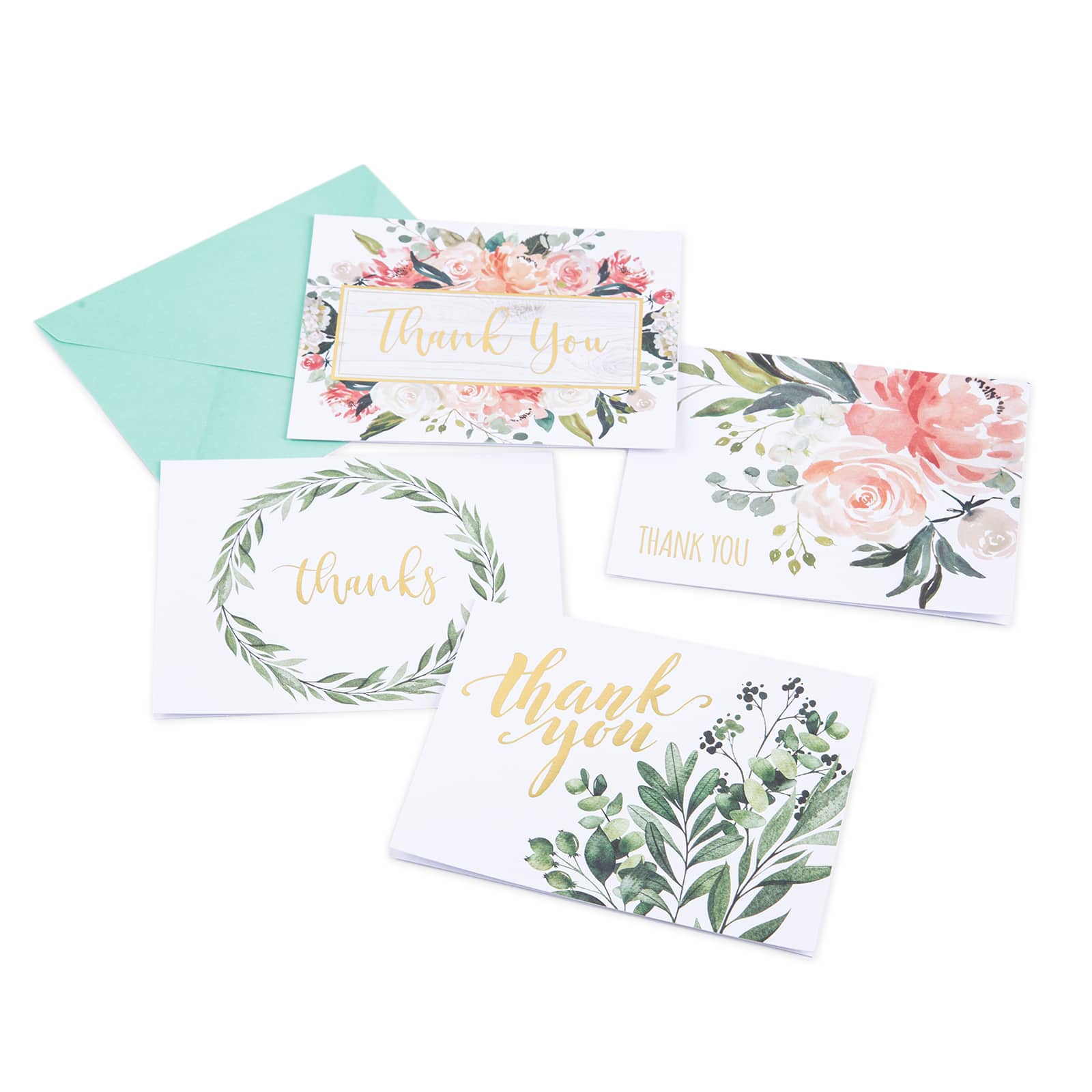 Floral Thank You Cards &#x26; Envelopes by Recollections&#x2122;, 4.25&#x22; x 5.5&#x22;
