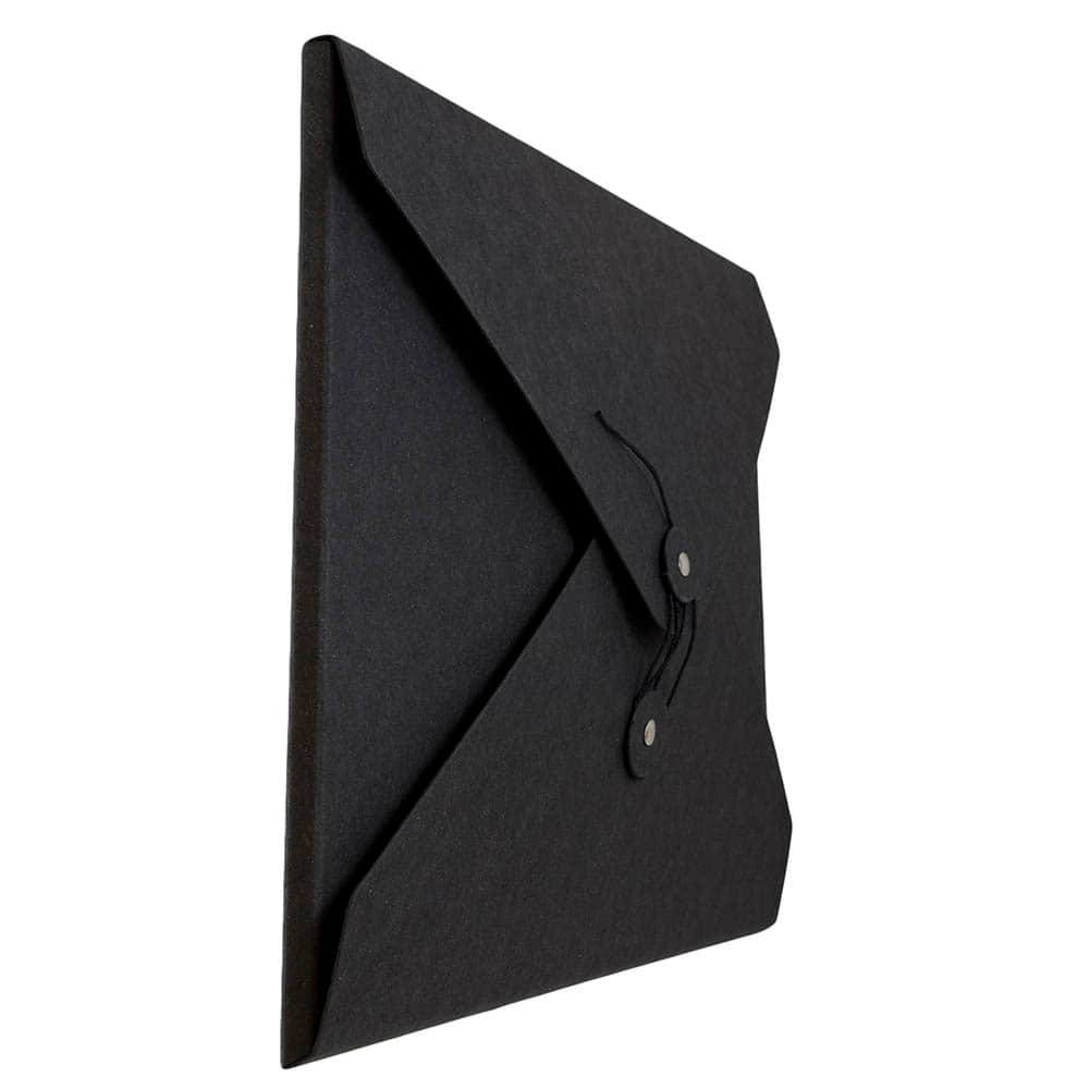 JAM Paper Black 9.5&#x22; x 12&#x22; Button &#x26; String Tie Kraft Portfolio
