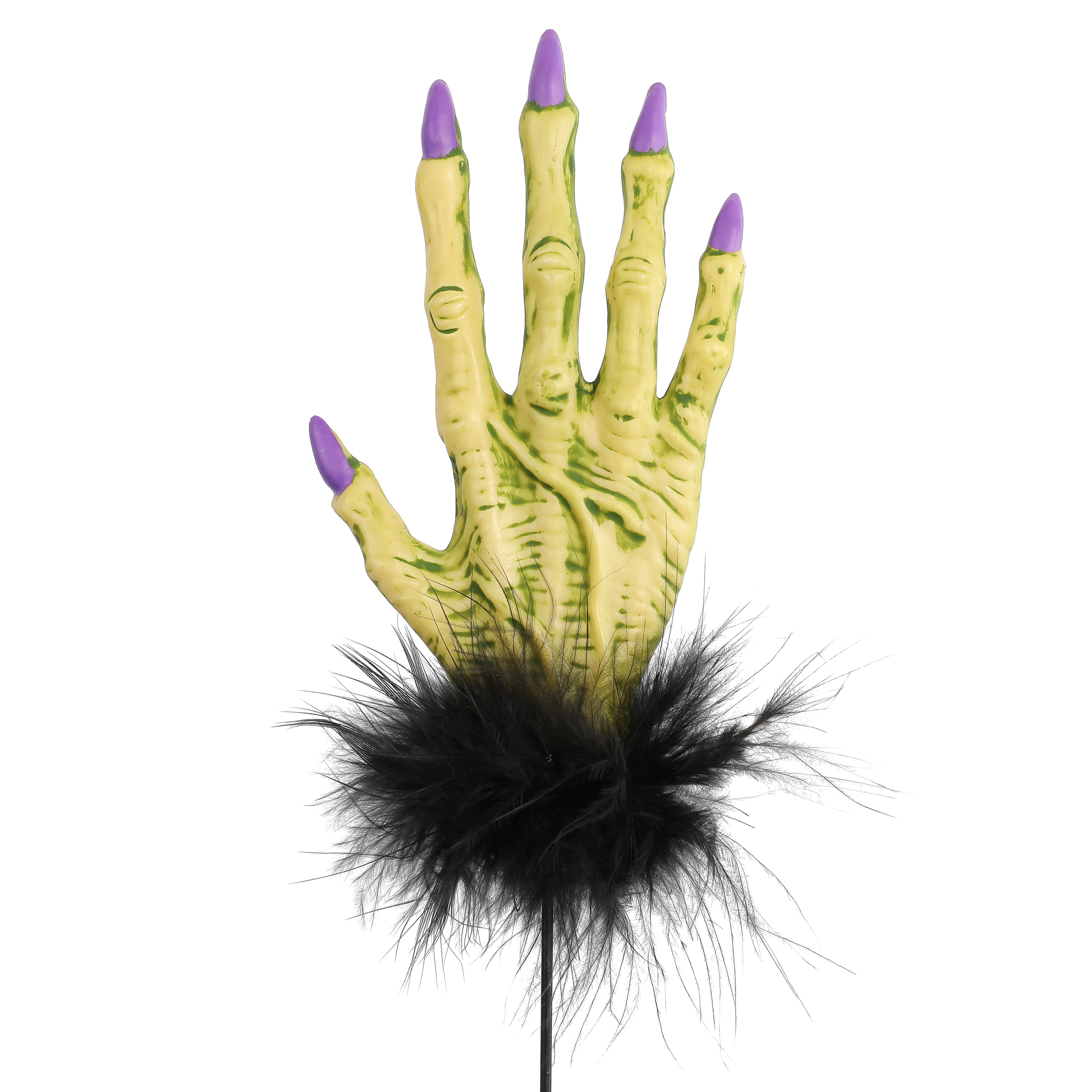11" Witch Hand with Feathers Pick by Ashland®