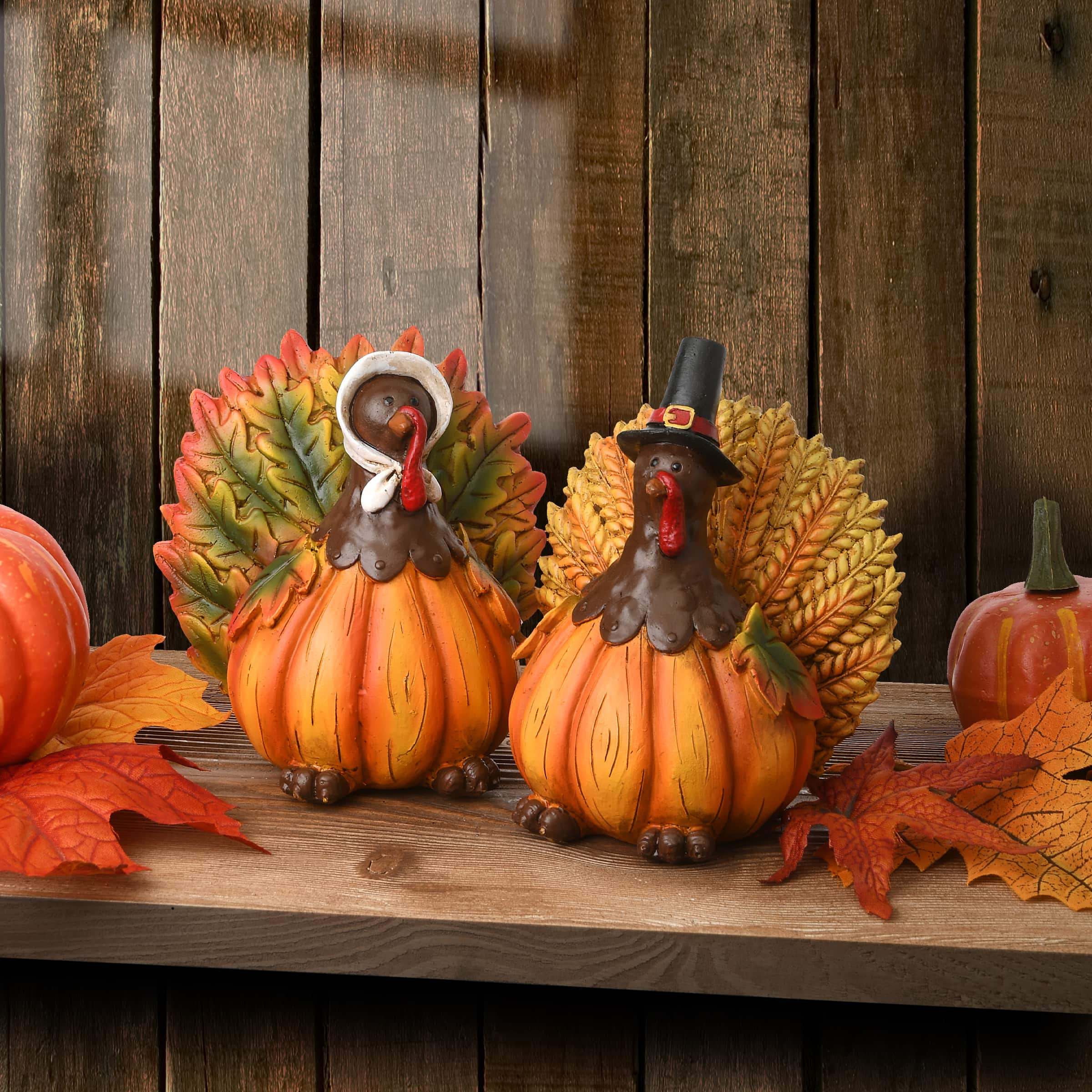 5&#x22; Thanksgiving Turkey Pair Tabletop D&#xE9;cor