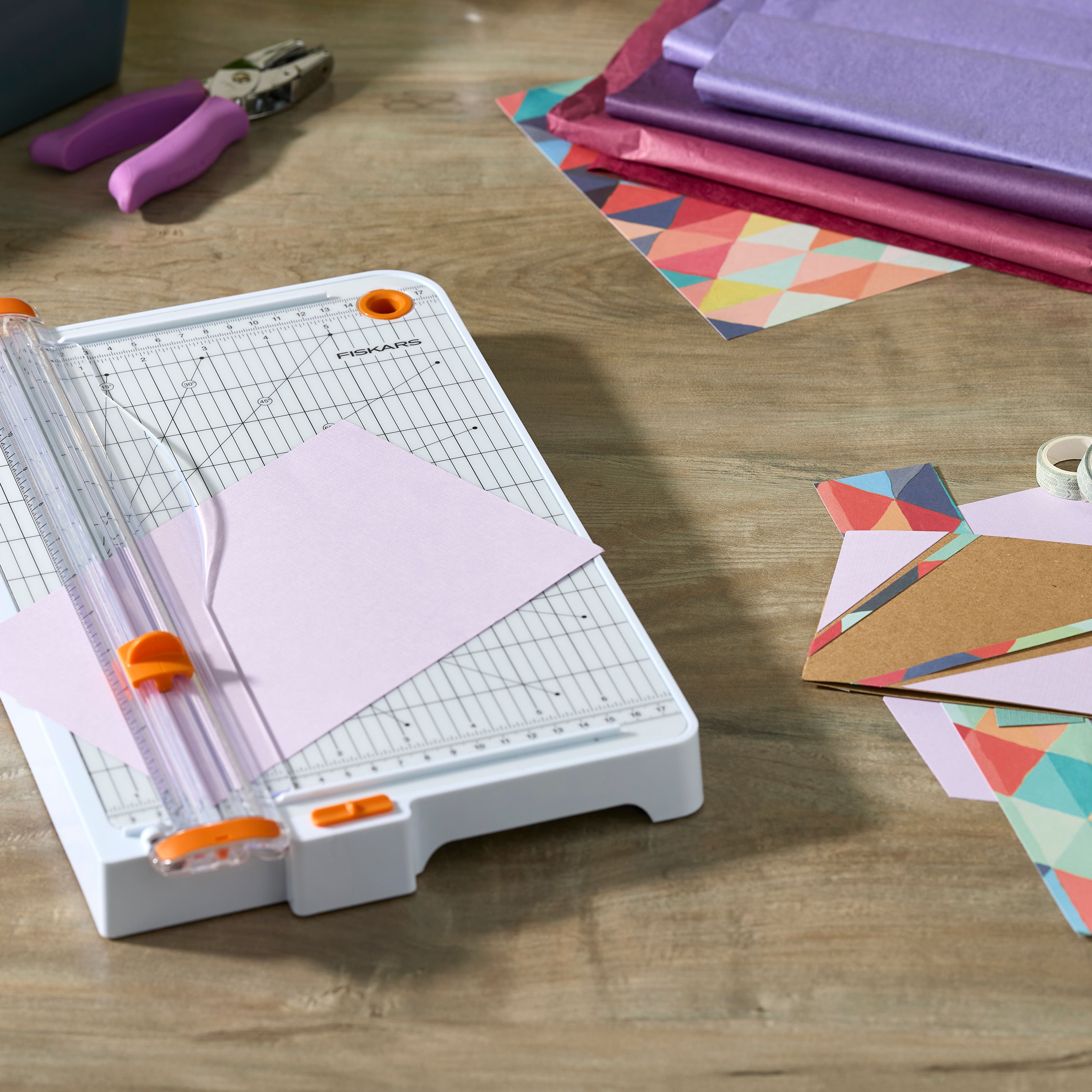 Fiskars® SureCut™ Deluxe Trimmer with Built-In Storage