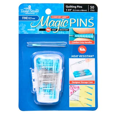 Taylor Seville Magic Pins Quilting Fine 50pc 1/34 (0.5mm X 48mm)