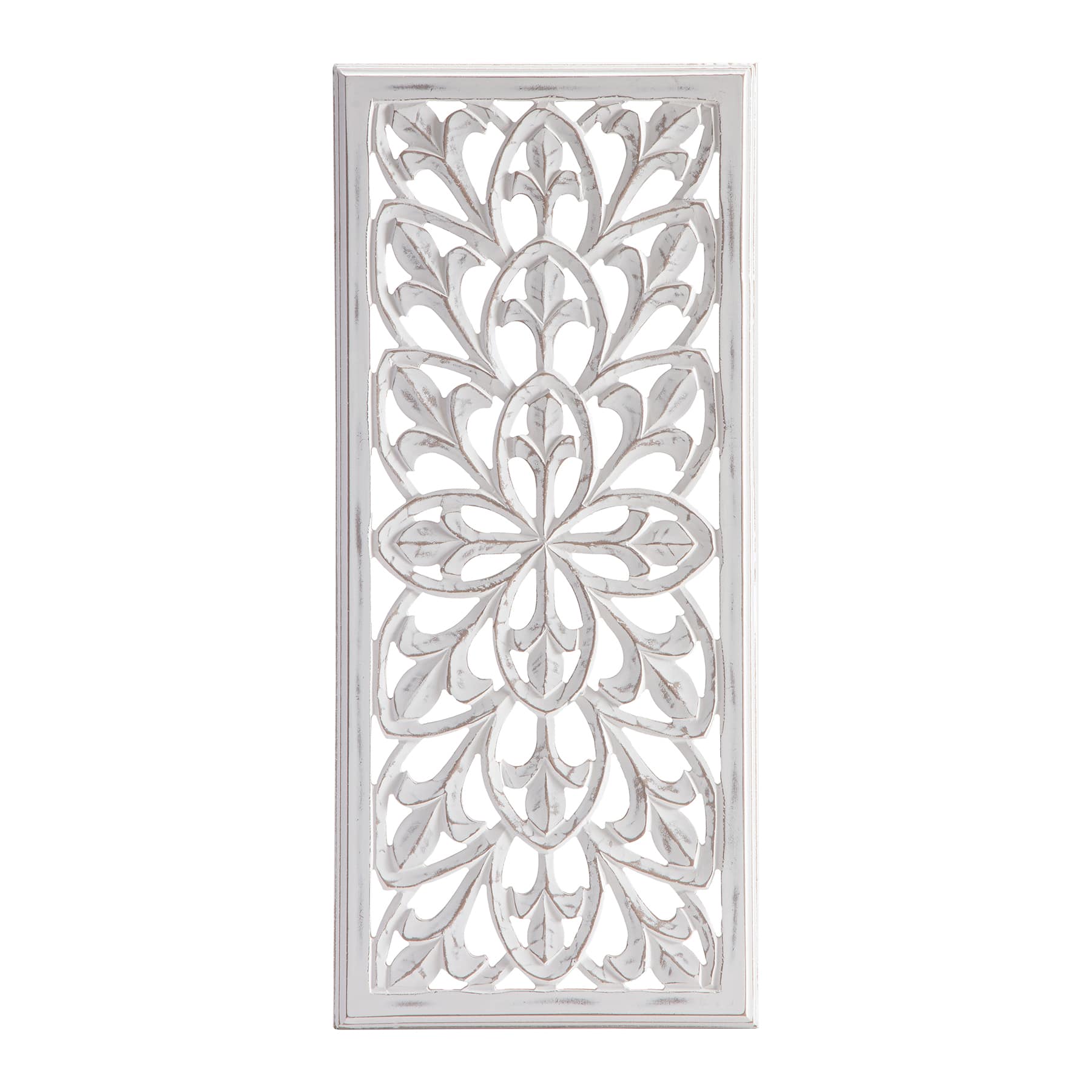 Habitat Augustus White Leaner Wood Wall Medallion