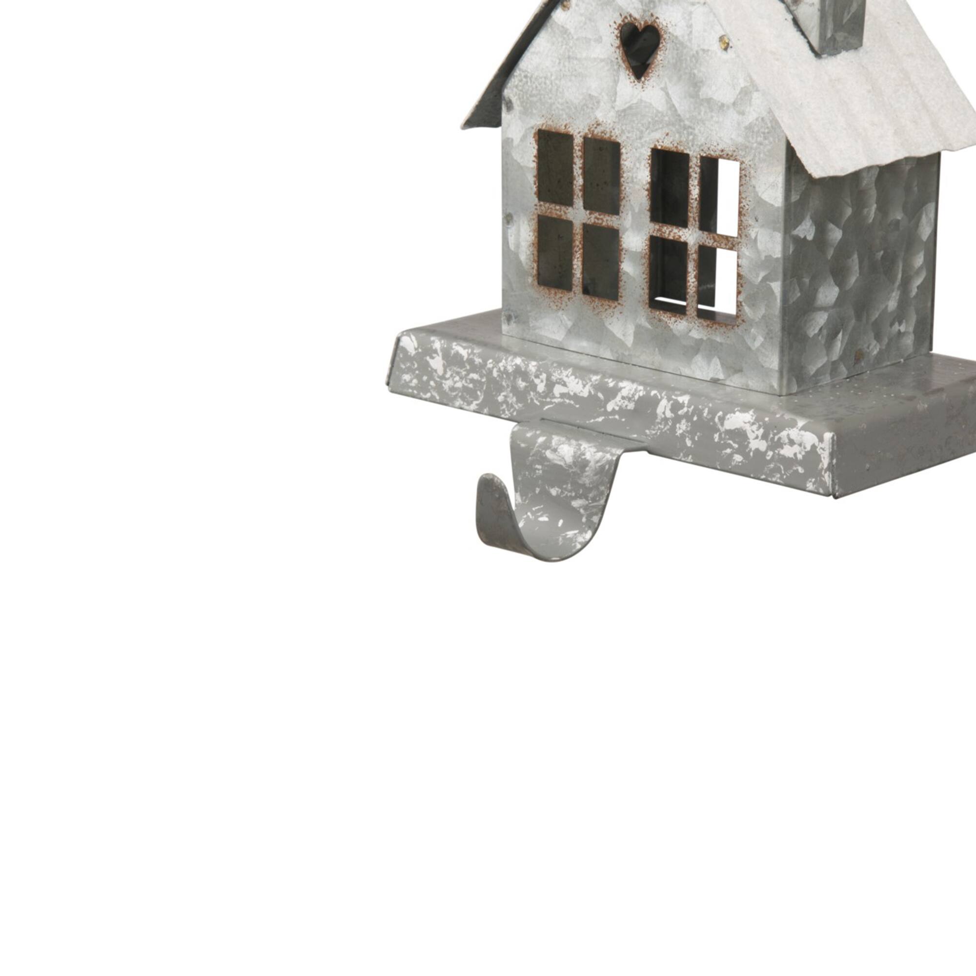 Glitzhome&#xAE; 6&#x22; Galvanized House Stocking Holder