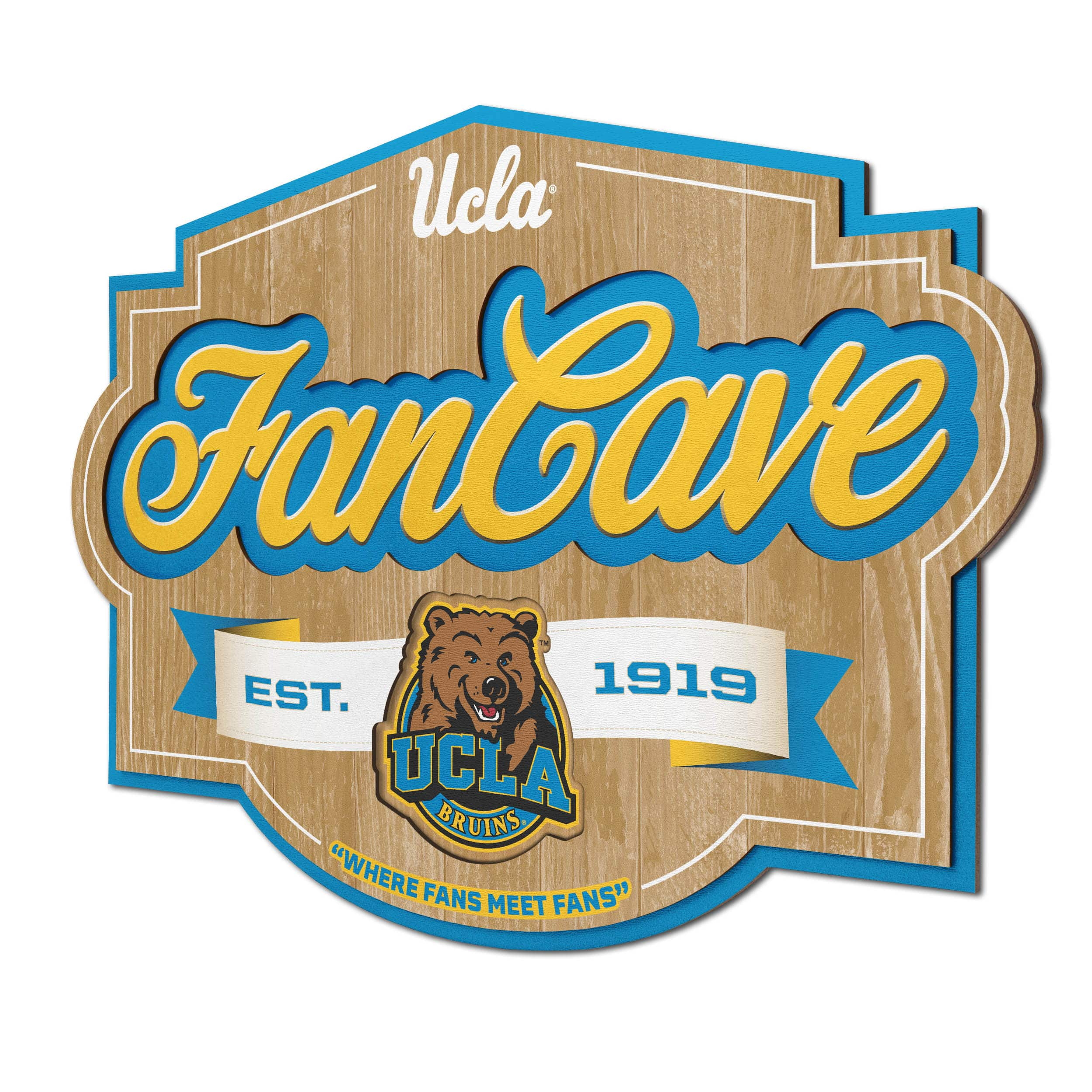 2024 UCLA Bruins NCAA SUPER VINTAGE Felt Fan Cave 18