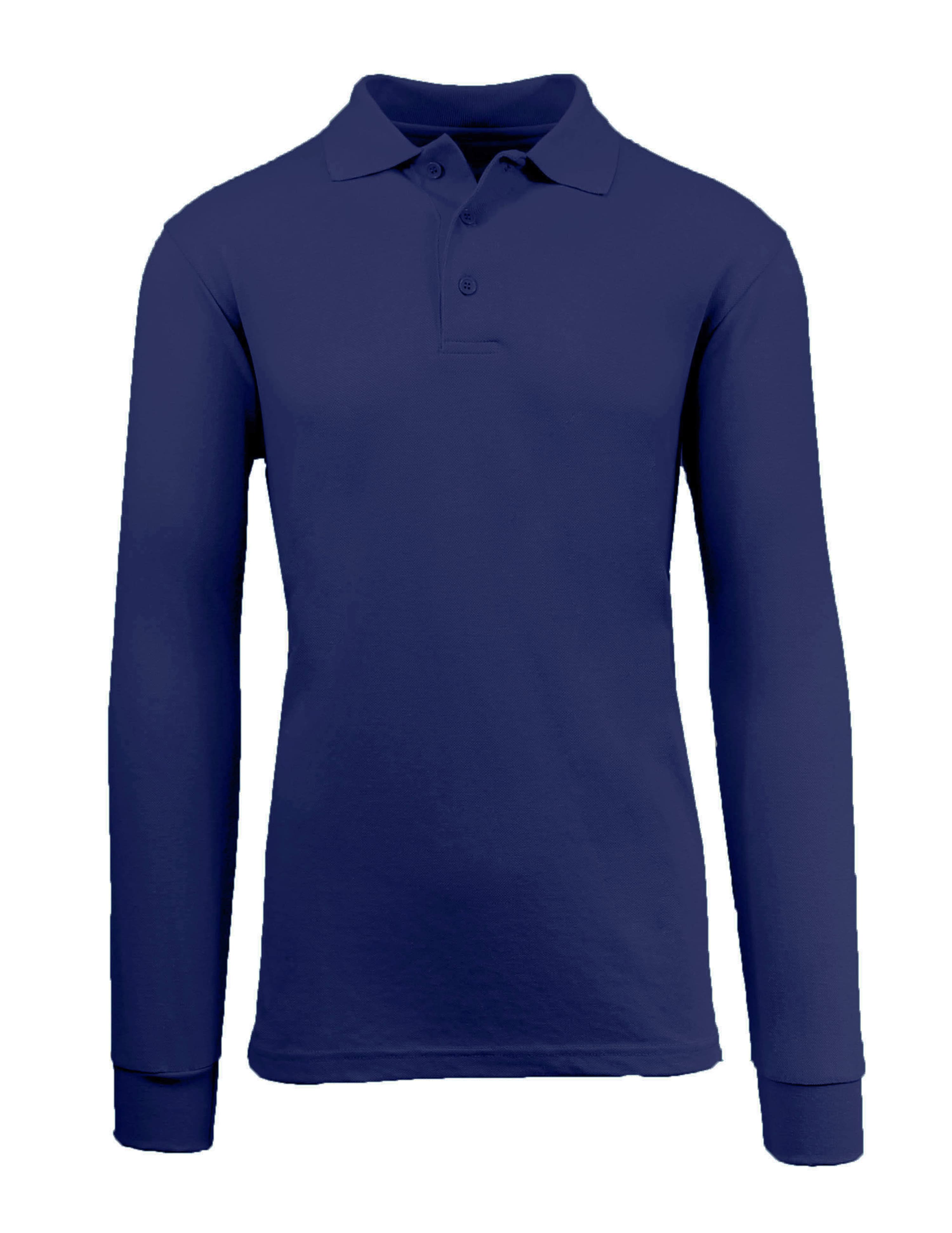 Galaxy by Harvic Long Sleeve Men's Pique Polo Shirt in Navy Blue | Large | Michaels&reg;