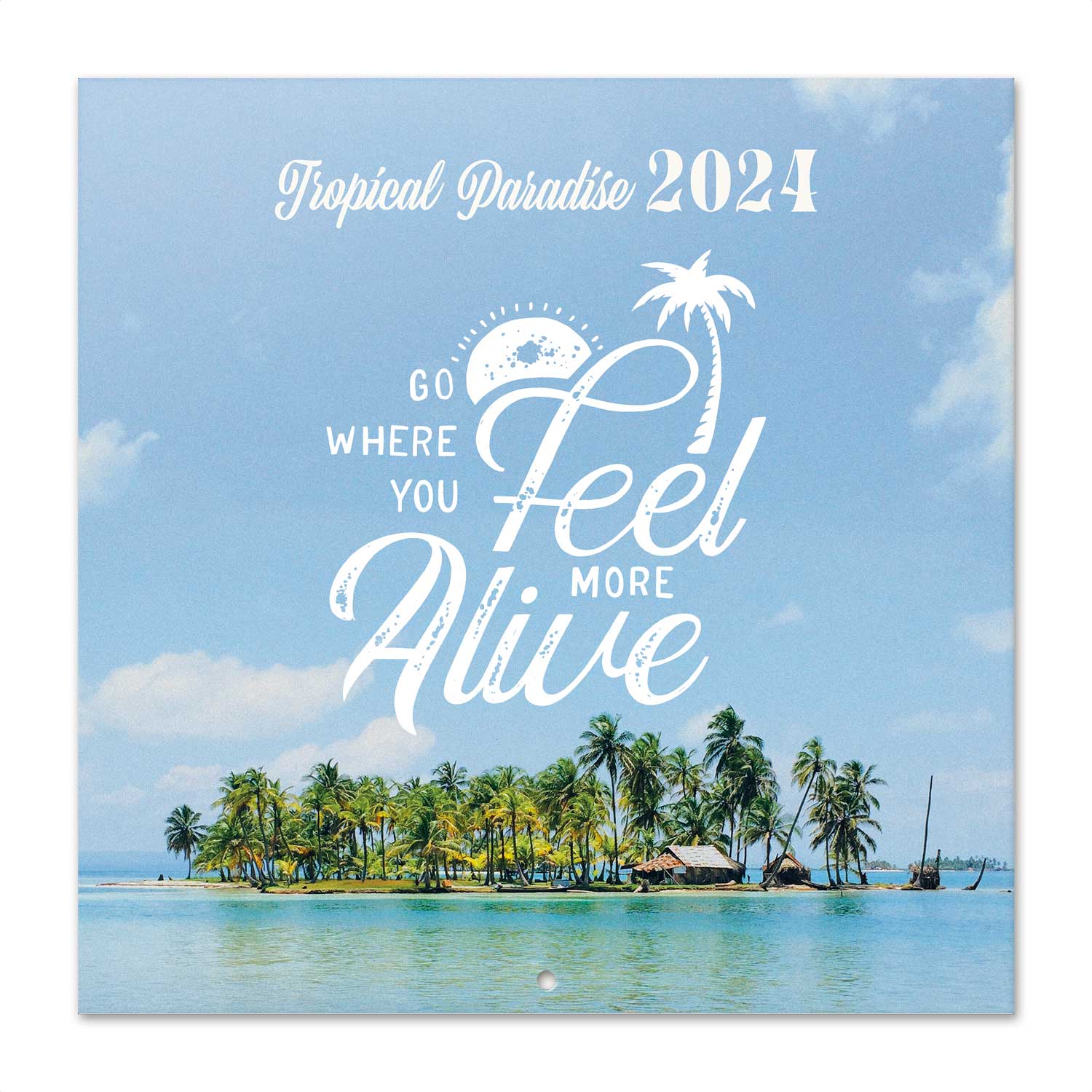 TF Publishing 2024 Tropical Paradise Bilingual Wall Calendar