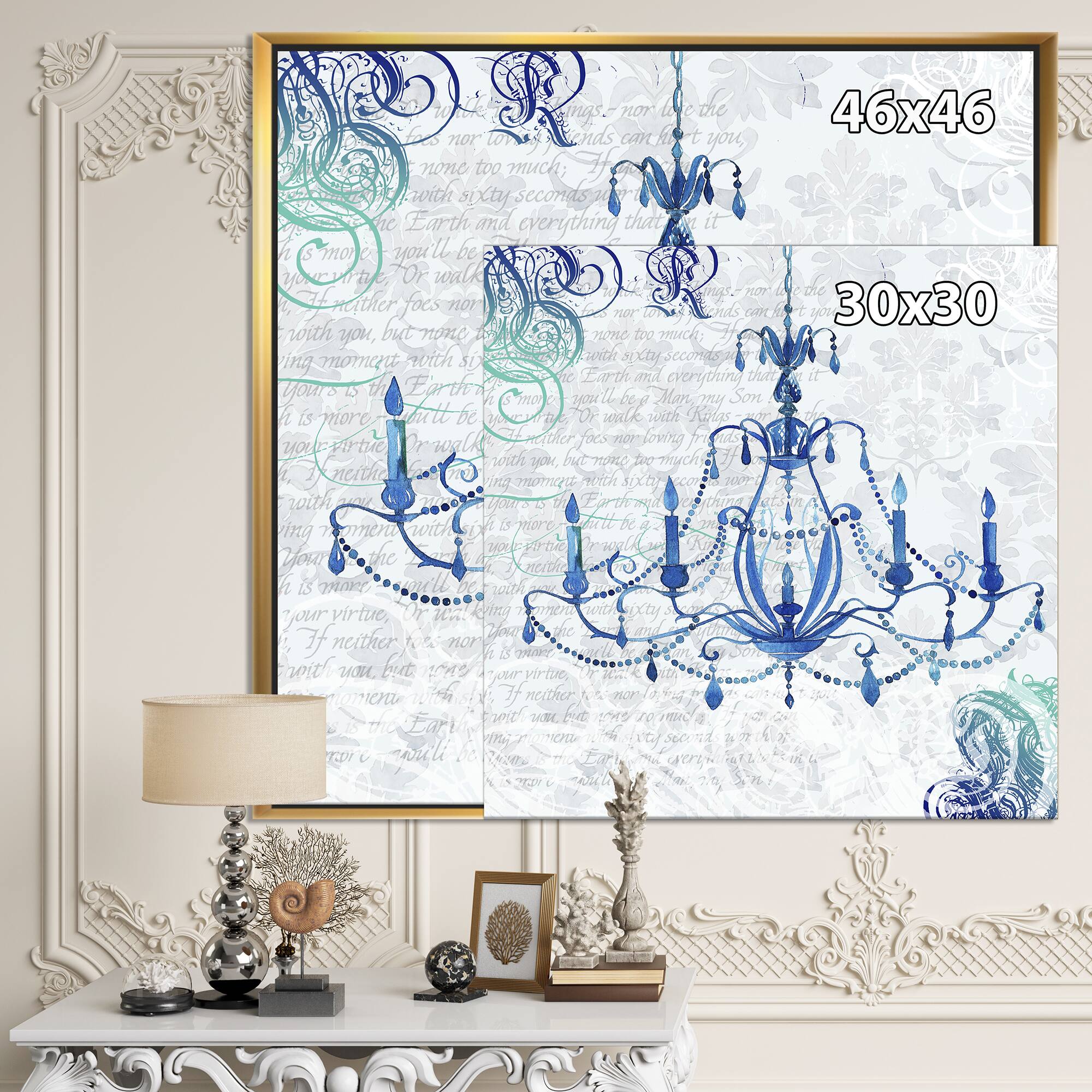 Designart - Chandelier I - Fashion Premium Canvas Wall Art