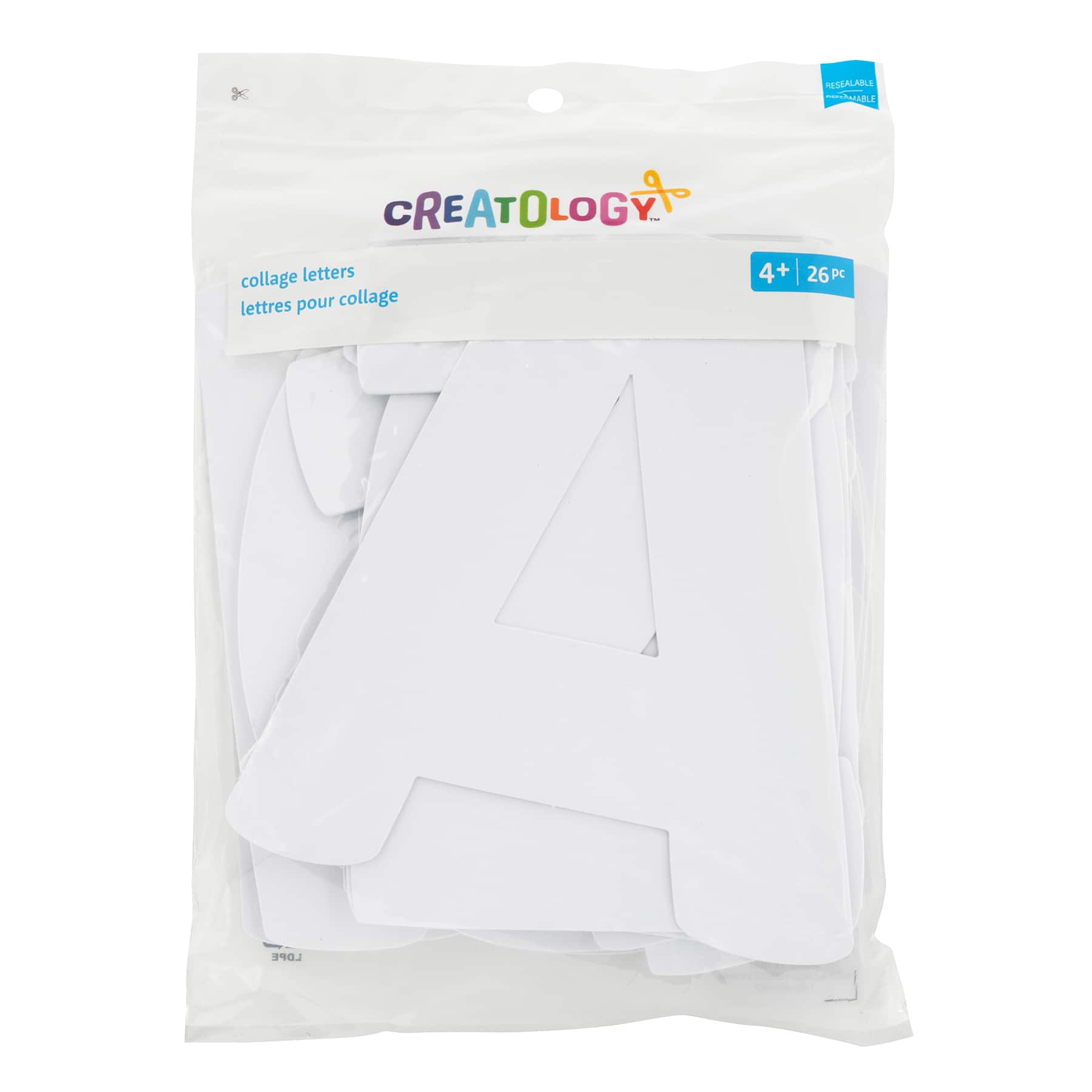 12 Packs: 26 ct. (312 total) 7&#x22; White Paper Collage Letters by Creatology&#x2122;