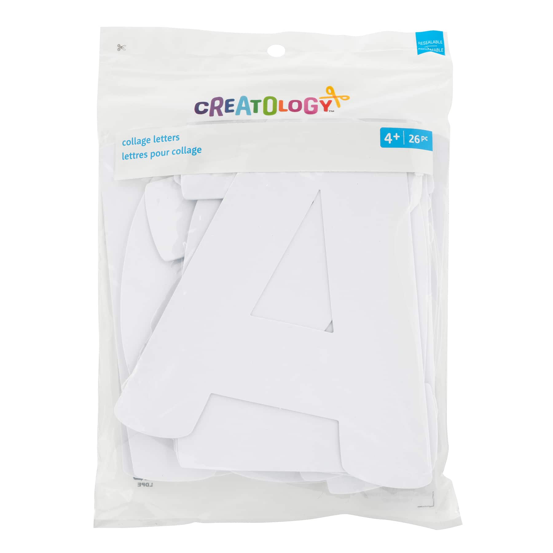 12 Packs: 26 ct. (312 total) 7" White Paper Collage Letters by Creatology™