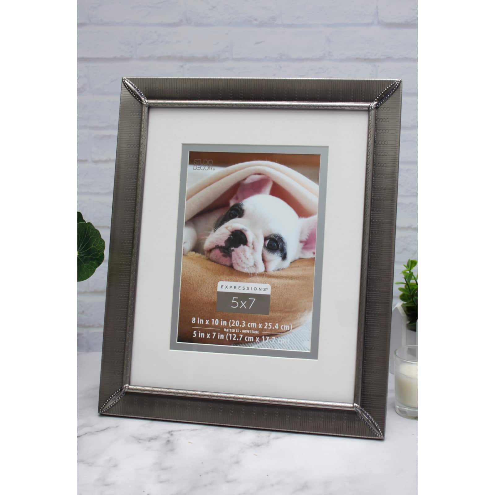 12 Pack: Etched Pewter 8&#x22; x 10&#x22; Frame with Double Mat, Expressions&#x2122; by Studio D&#xE9;cor&#xAE;