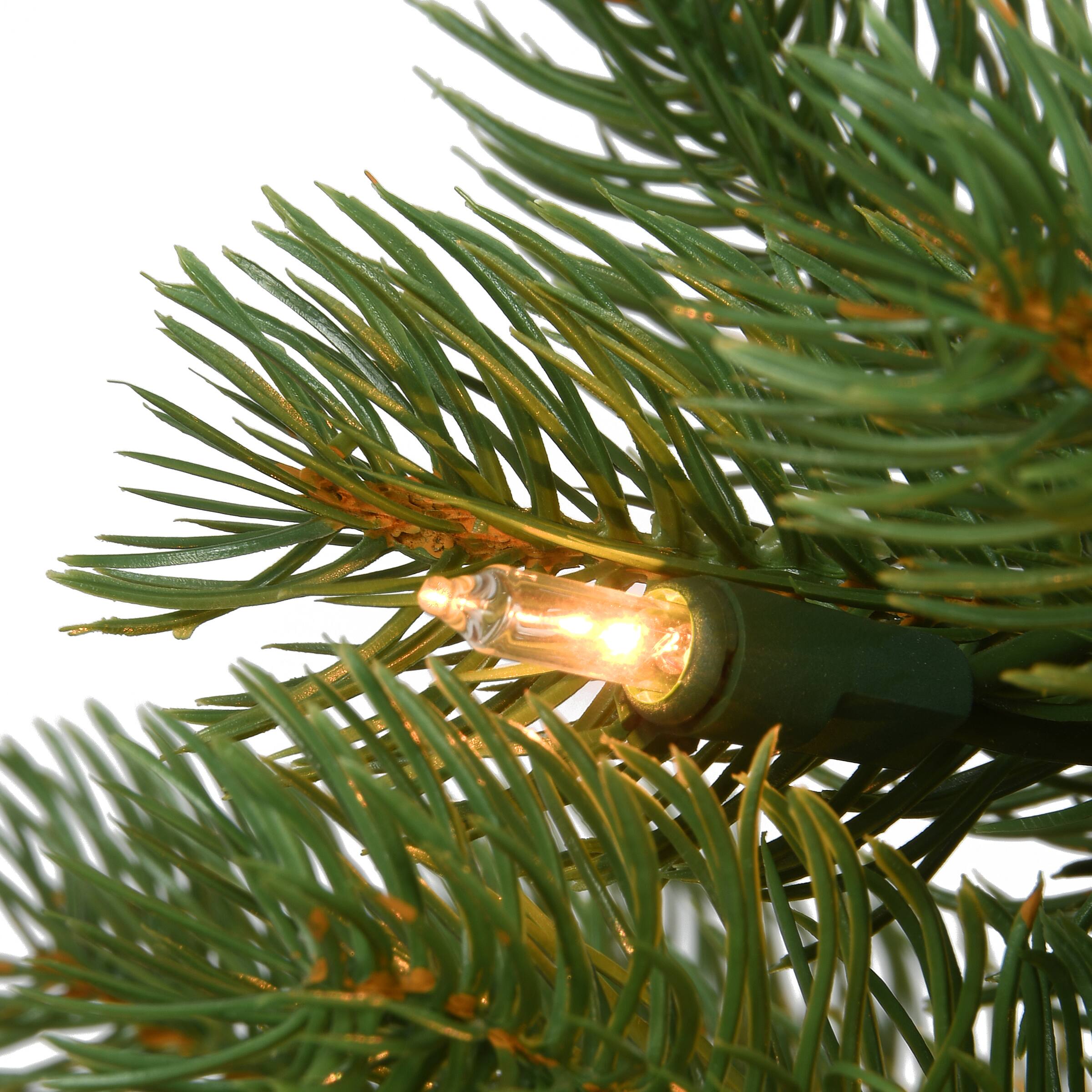 6.5 Ft. Pre-Lit Feel Real® Downswept Douglas Fir Slim Artificial Christmas Tree, Clear Lights