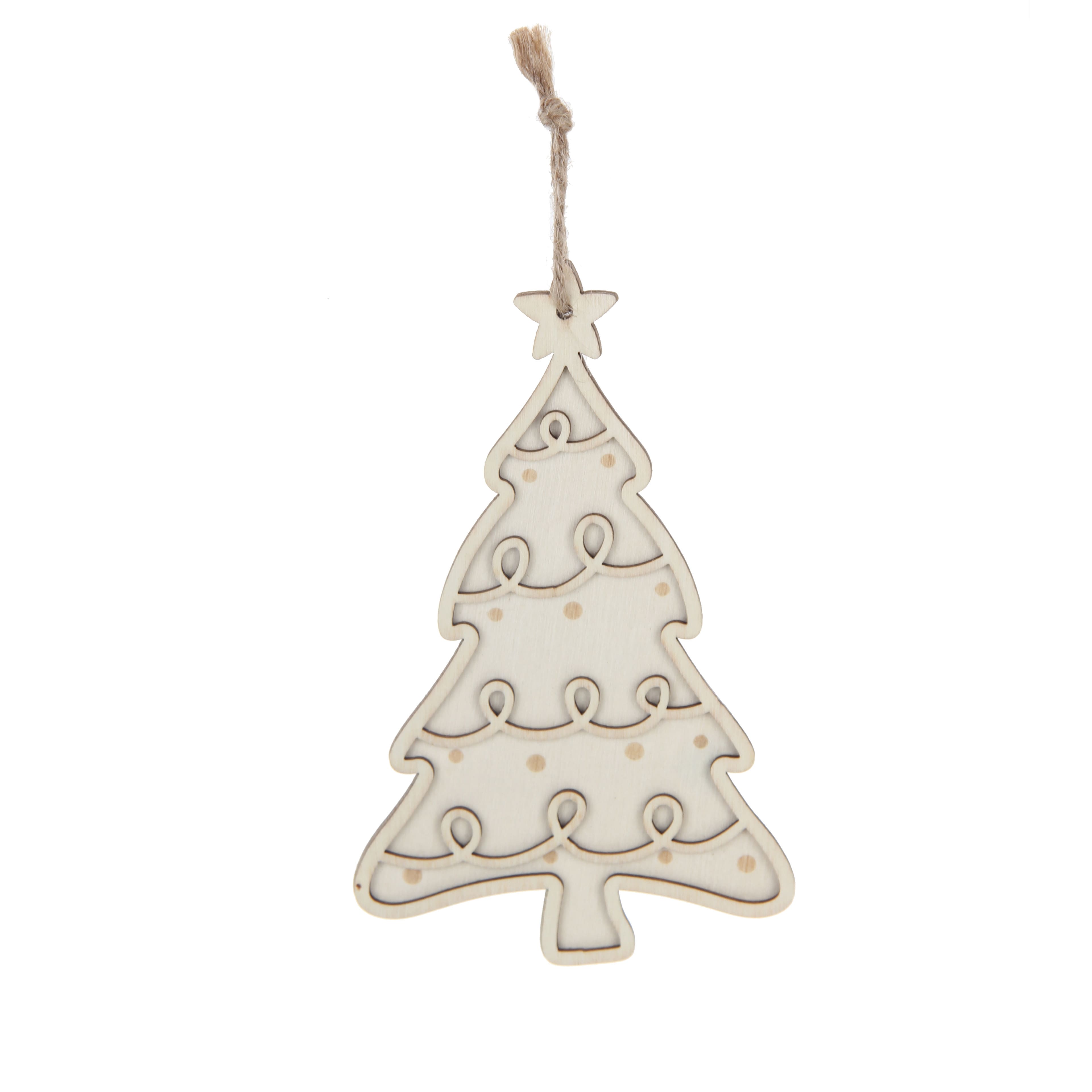 Unfinished Christmas Tree DIY Plywood Tag by Make Market®