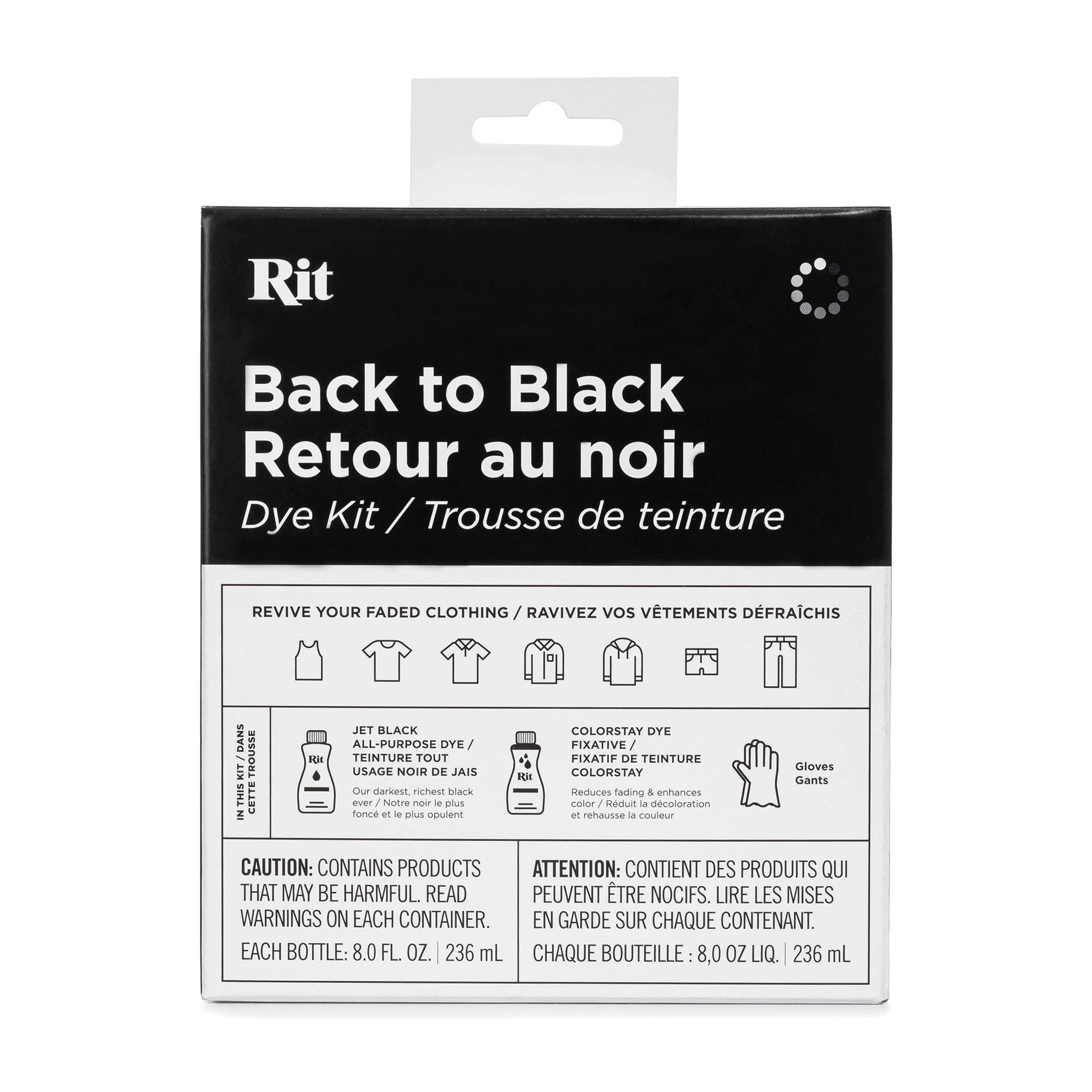 Rit Back to Black Dye Kit, Fabric Dye