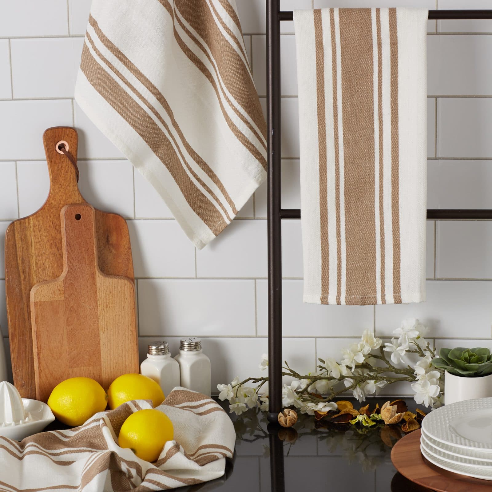 DII Stone Chef Stripe Dishtowel (Set of 3)