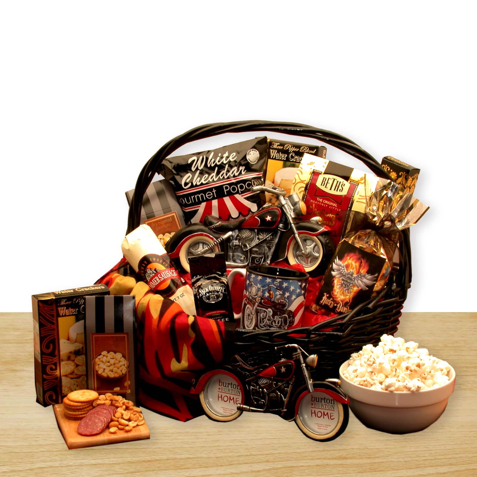 He&#x27;s A Motorcycle Man Gift Basket