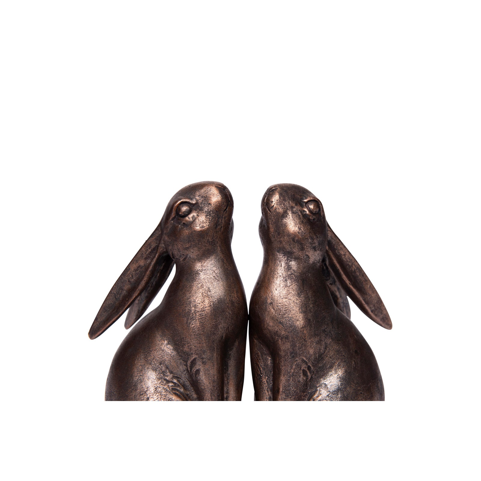 Bronze Bunny Bookends Set