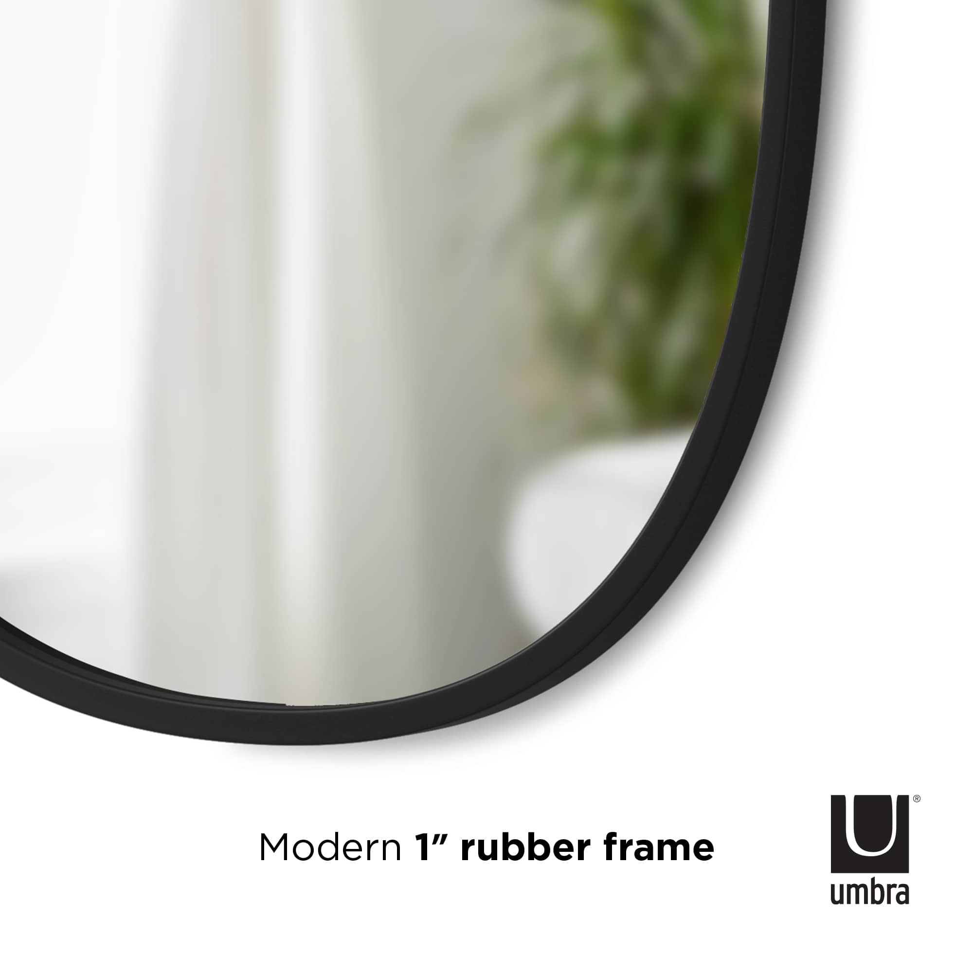 Umbra 24&#x22; Black Hub Oval Wall Mirror