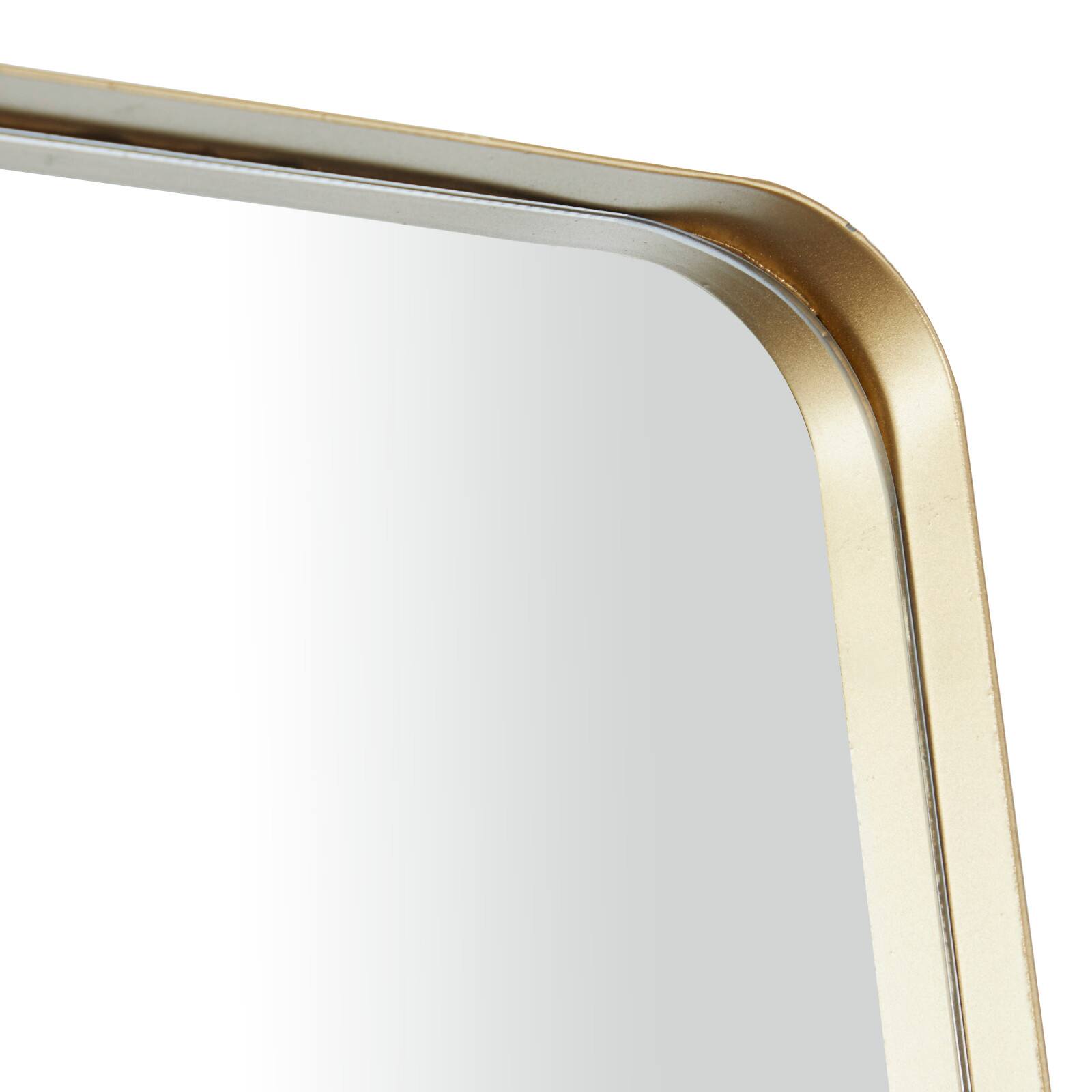 Gold Metal Wall Mirror with Thin Frame 12" x 2" x 48"