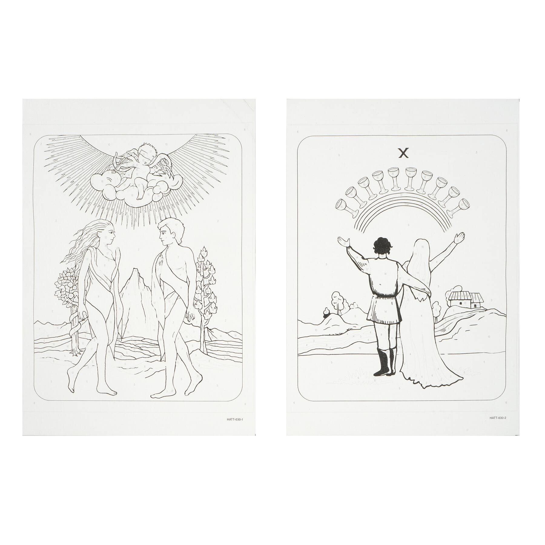 8&#x22; x 10&#x22; Lovers Tarot Paint-by-Number Kit by Artist&#x27;s Loft&#xAE;
