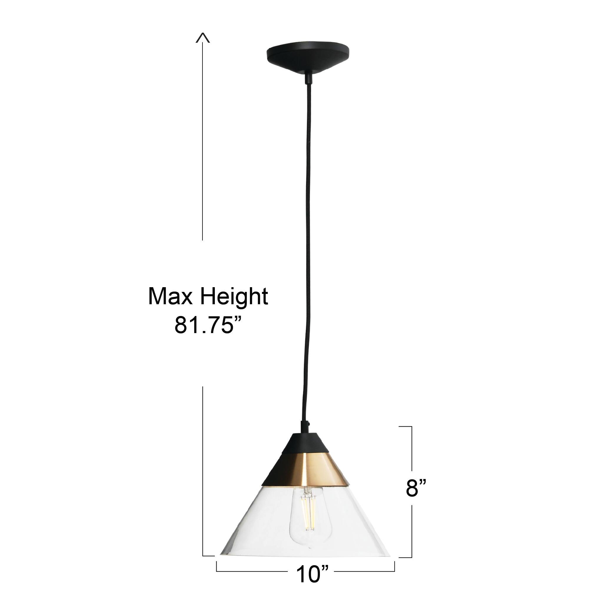 Hello Honey&#xAE; Robert Stevenson Lighting Theo 10&#x22; Matte Black &#x26; Brushed Metal Ceiling Light
