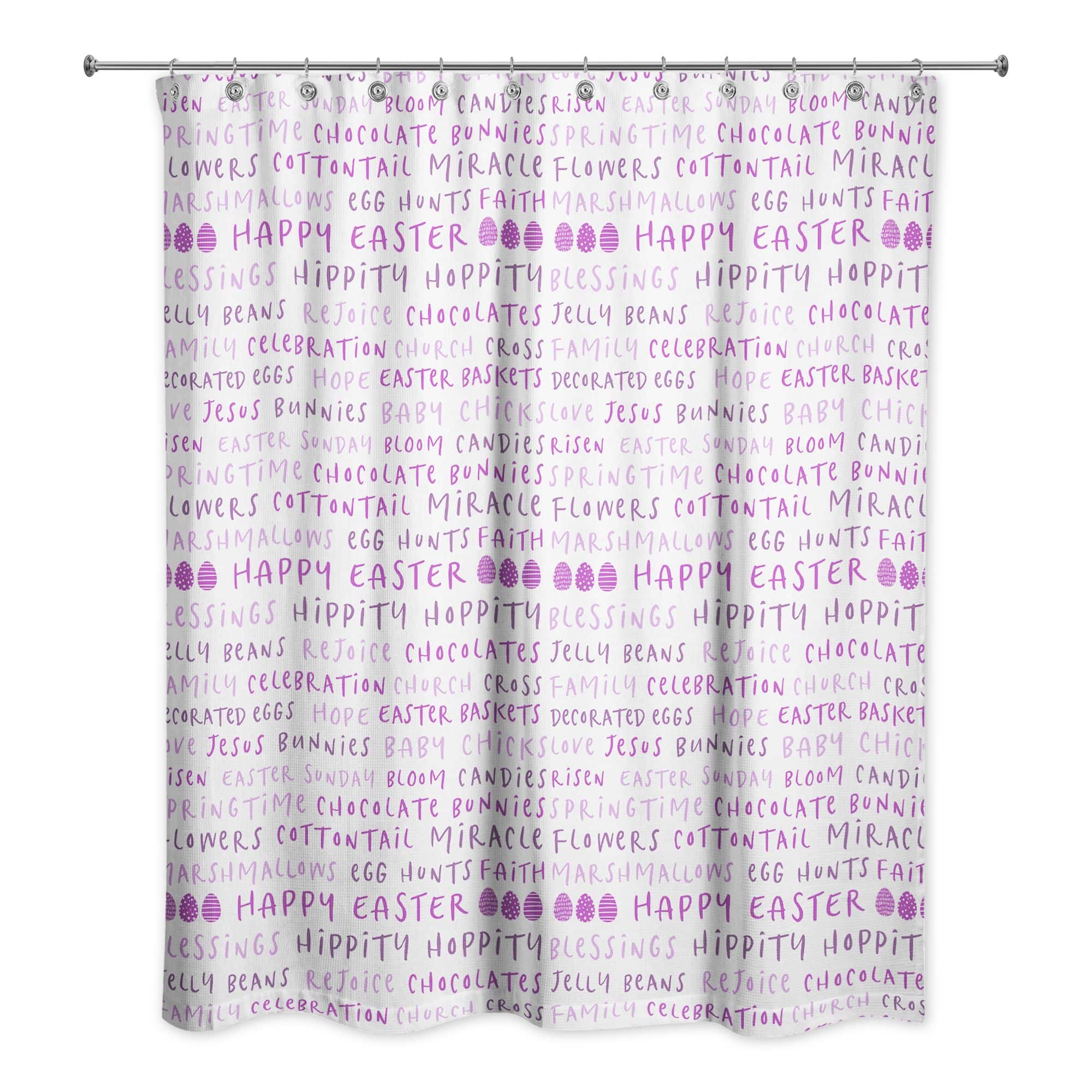 Easter Stuff Purples Shower Curtain 71" x 74" Shower Curtain