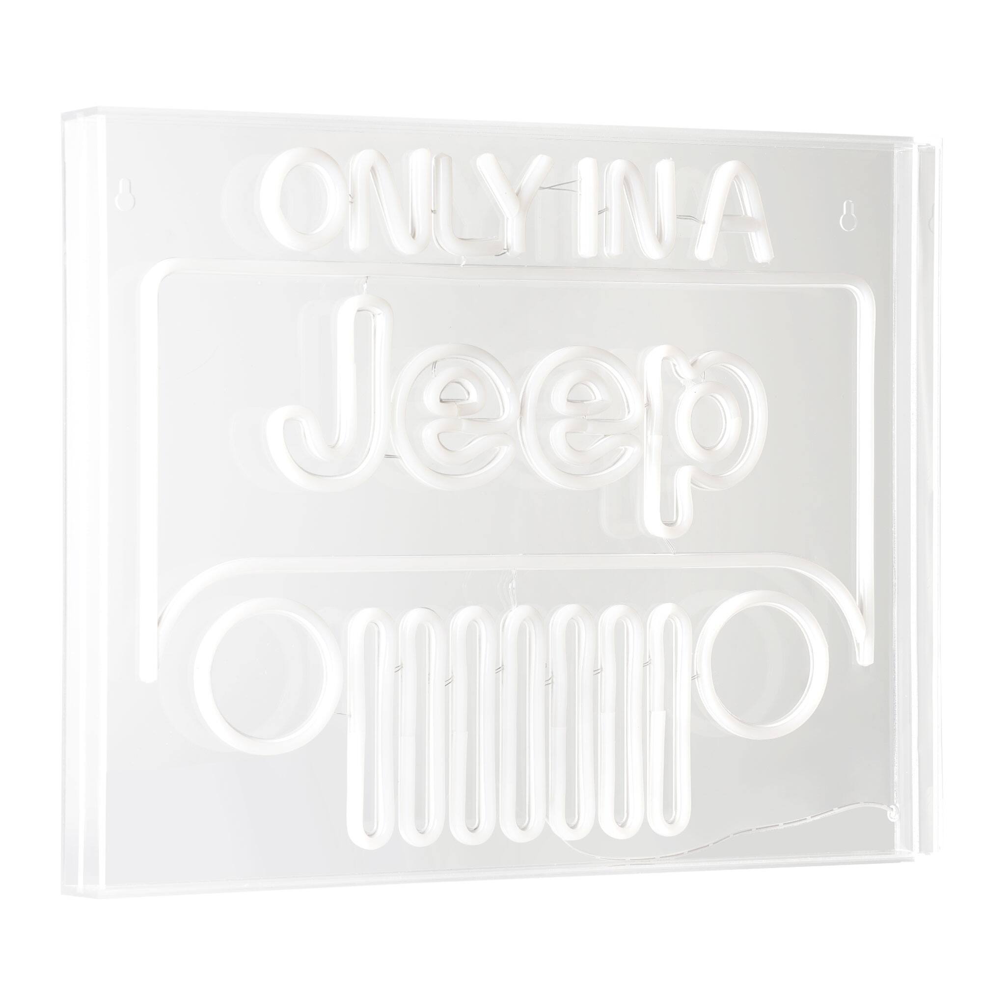 American Art D&#xE9;cor&#x2122; 20&#x22; Licensed Only In A Jeep Acrylic LED Wall D&#xE9;cor Sign