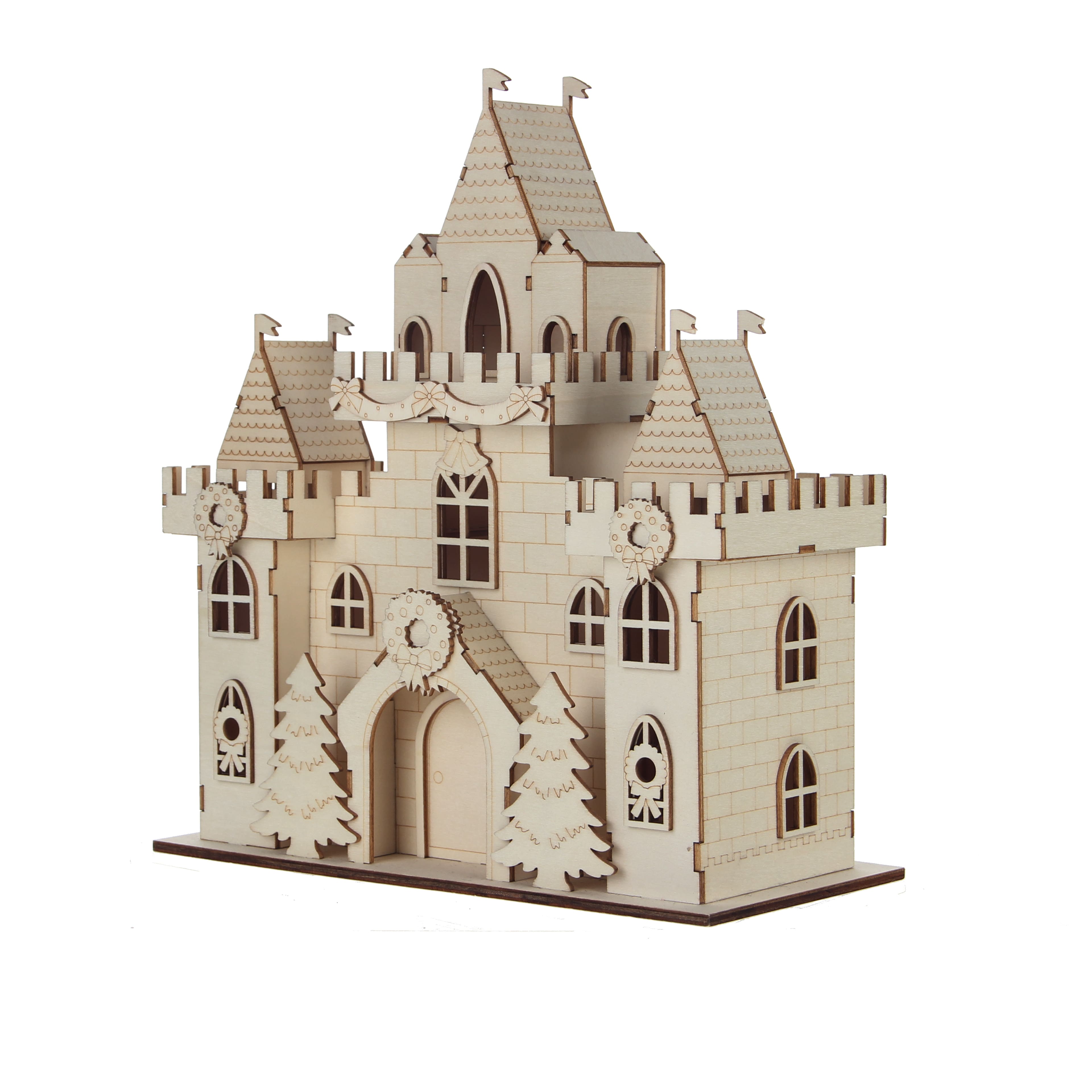 DIY LED Wood Village Large Castle by Make Market&#xAE;