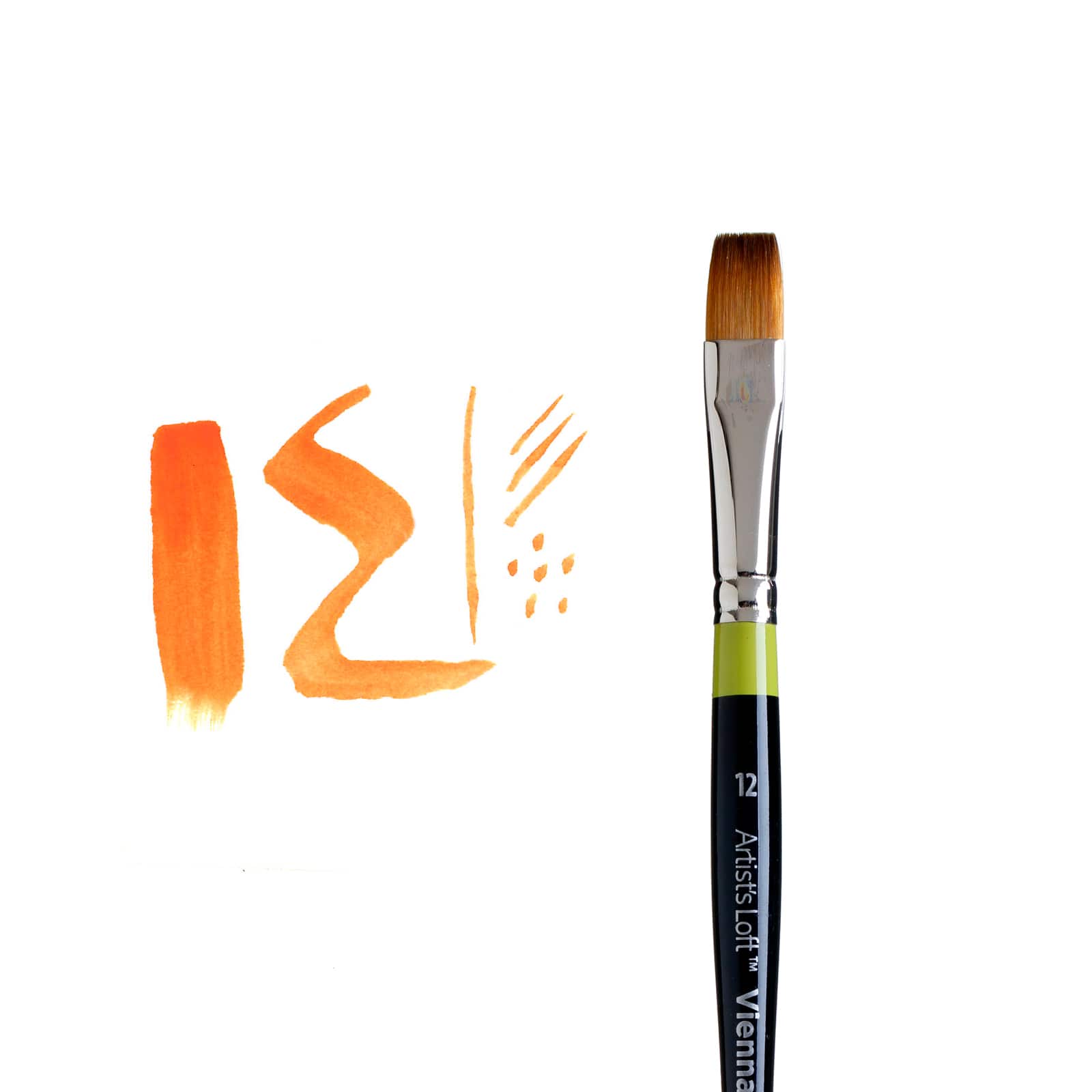 Golden Taklon Short Handle Flat Shader Brush by Artist's Loft™ Vienna