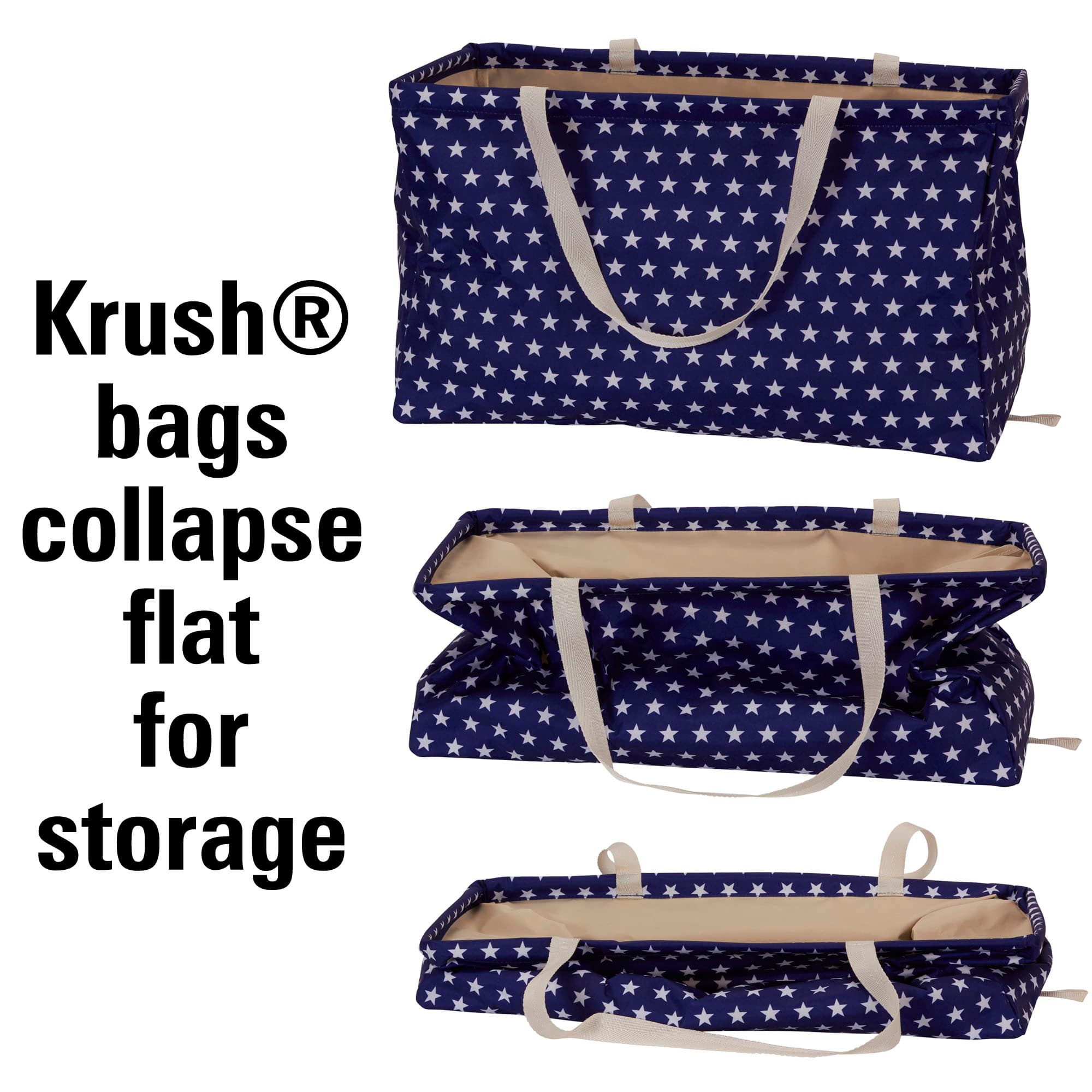 Household Essentials Krush® Blue Stars Canvas Tote