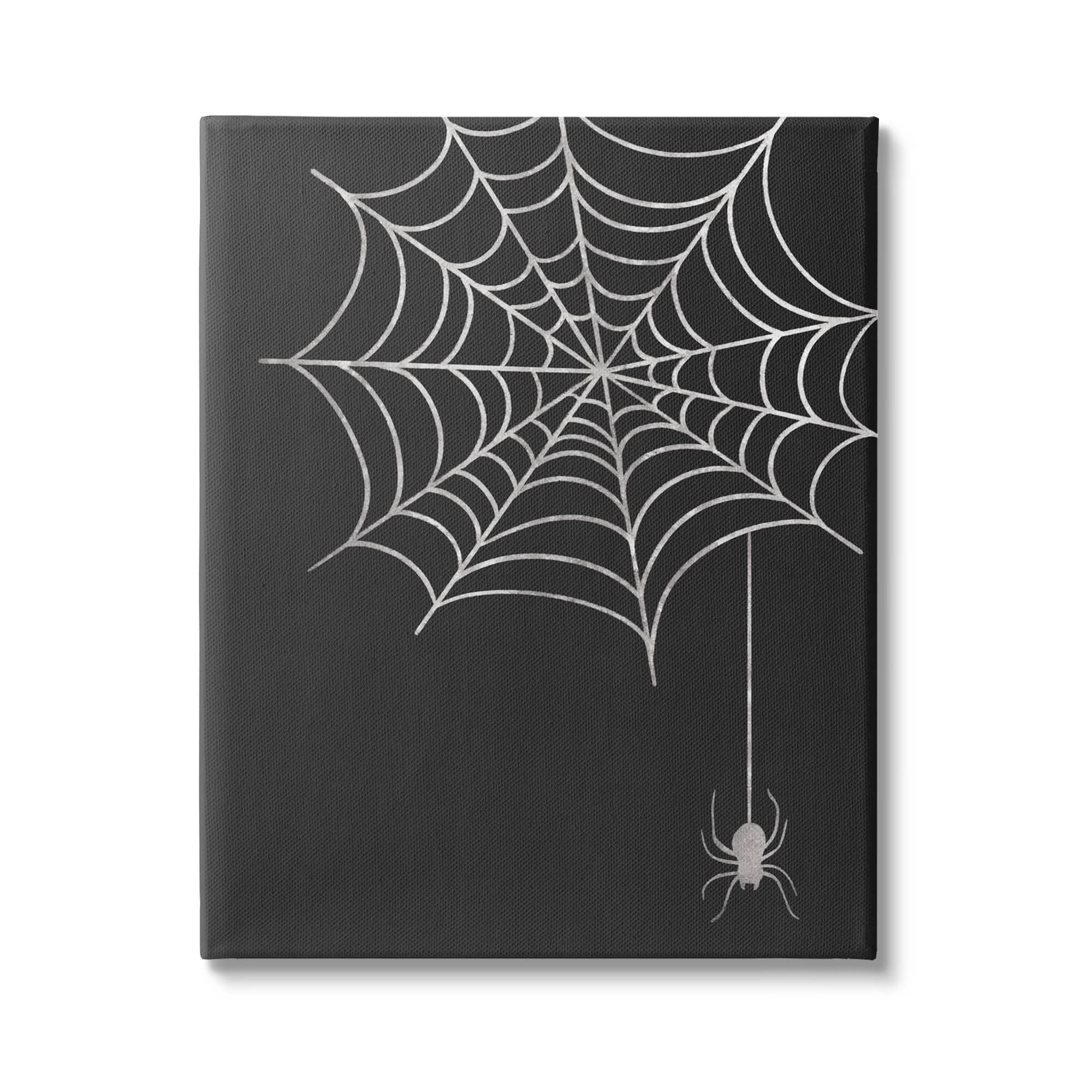 Stupell Industries Dangling Spider Web Insect Canvas Wall Art