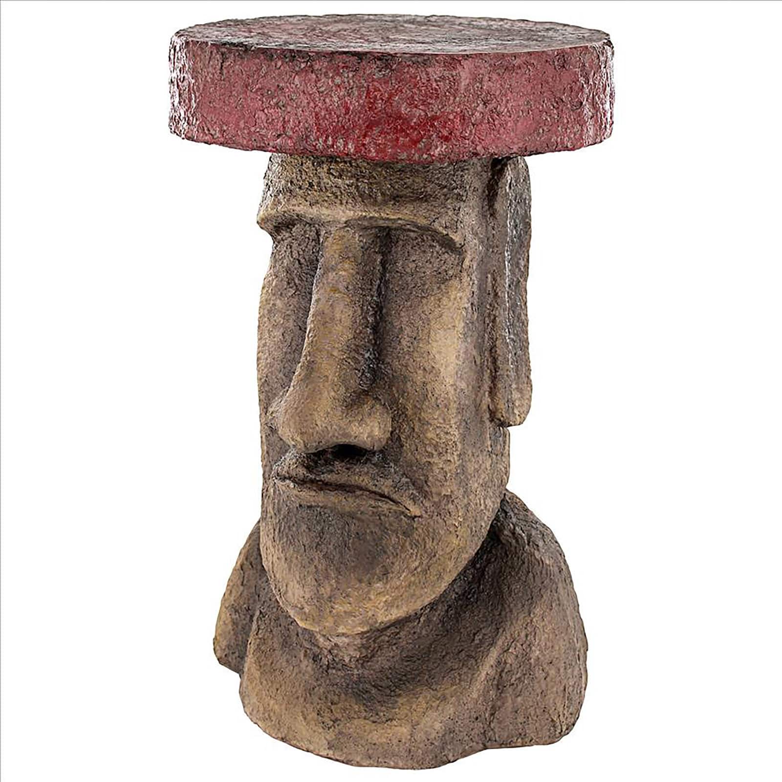 Design Toscano 20.5&#x22; Easter Island Polynesian Moai Sculptural Side Table